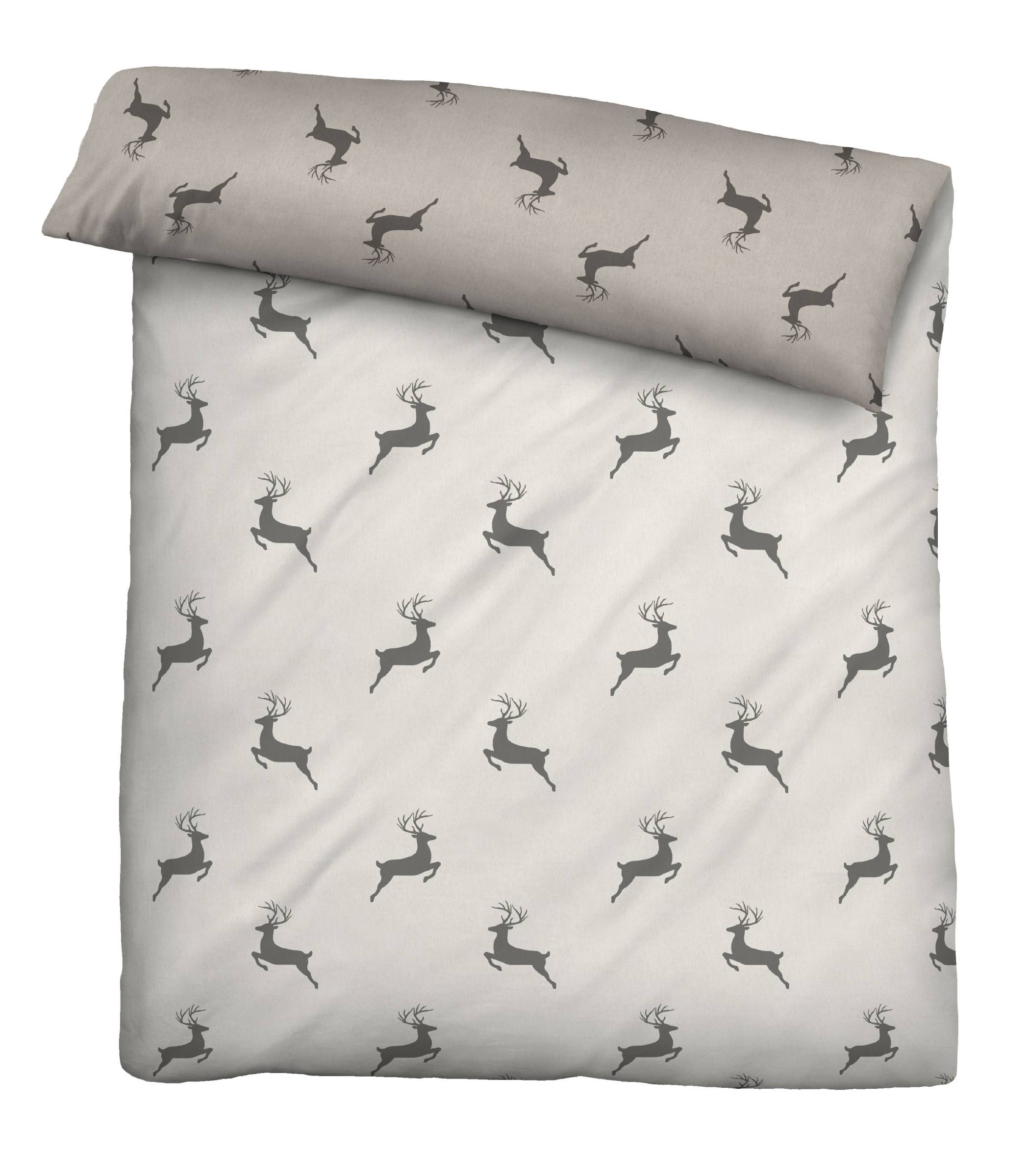 Rosin Bettwäsche Set Melange-Flanell Beige 