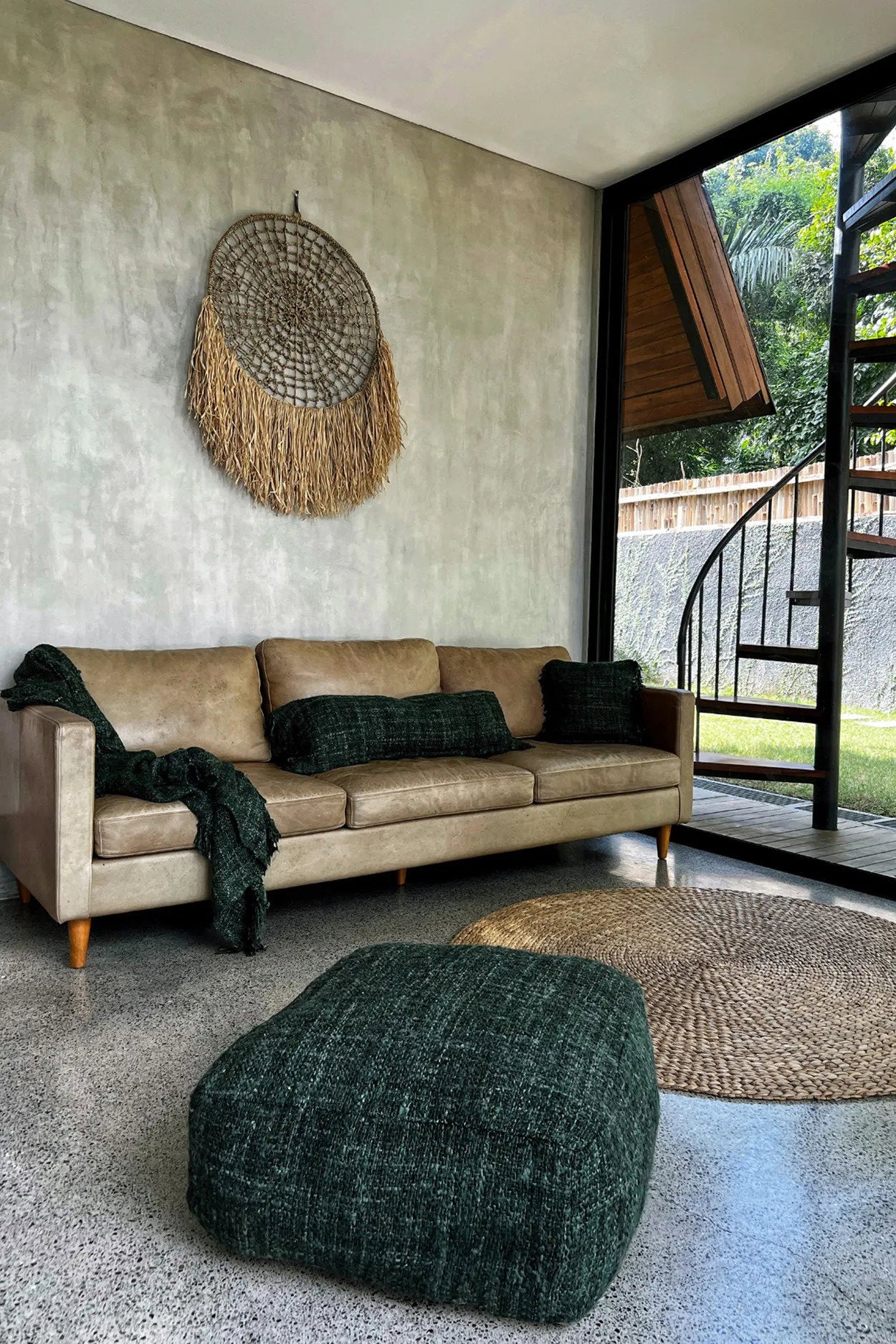 The Oh My Gee Seat Cushion Cotton Forest Green
