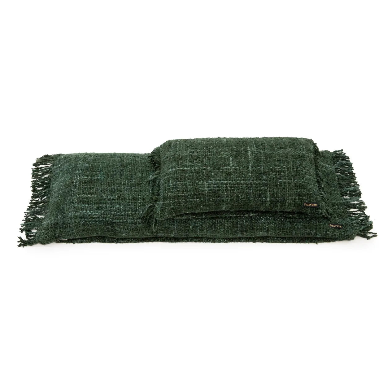 The Oh My Gee Pillowcase Cotton Forest Green 35x100cm