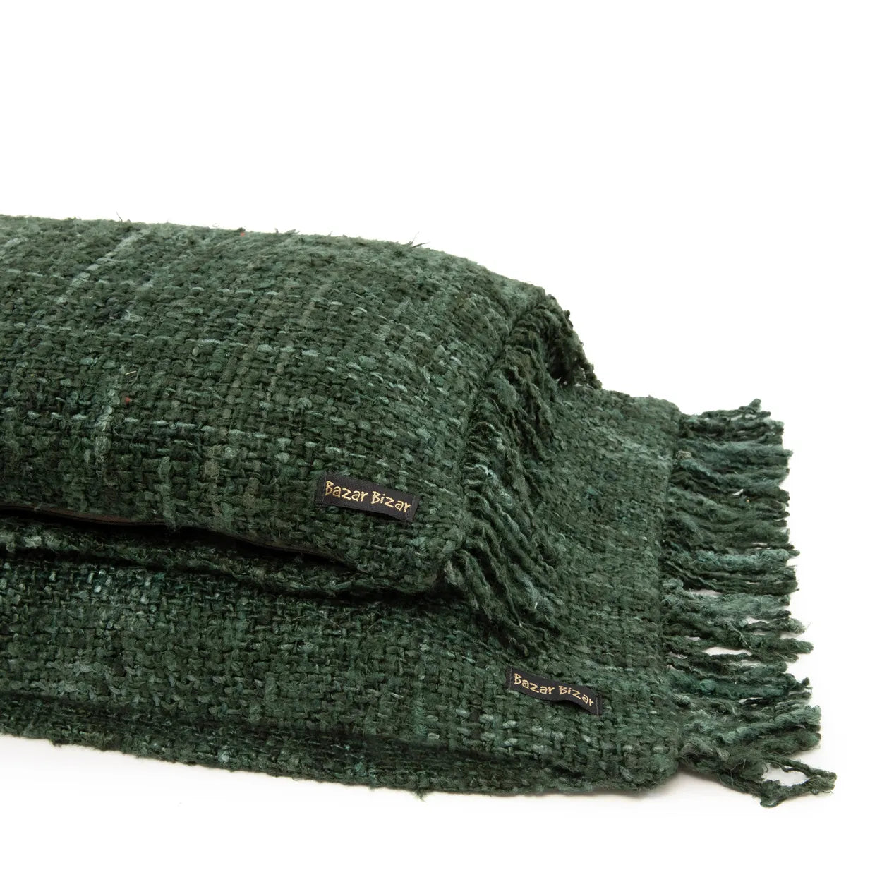 La fodera per cuscino Oh My Gee cotone verde bosco 35x100cm