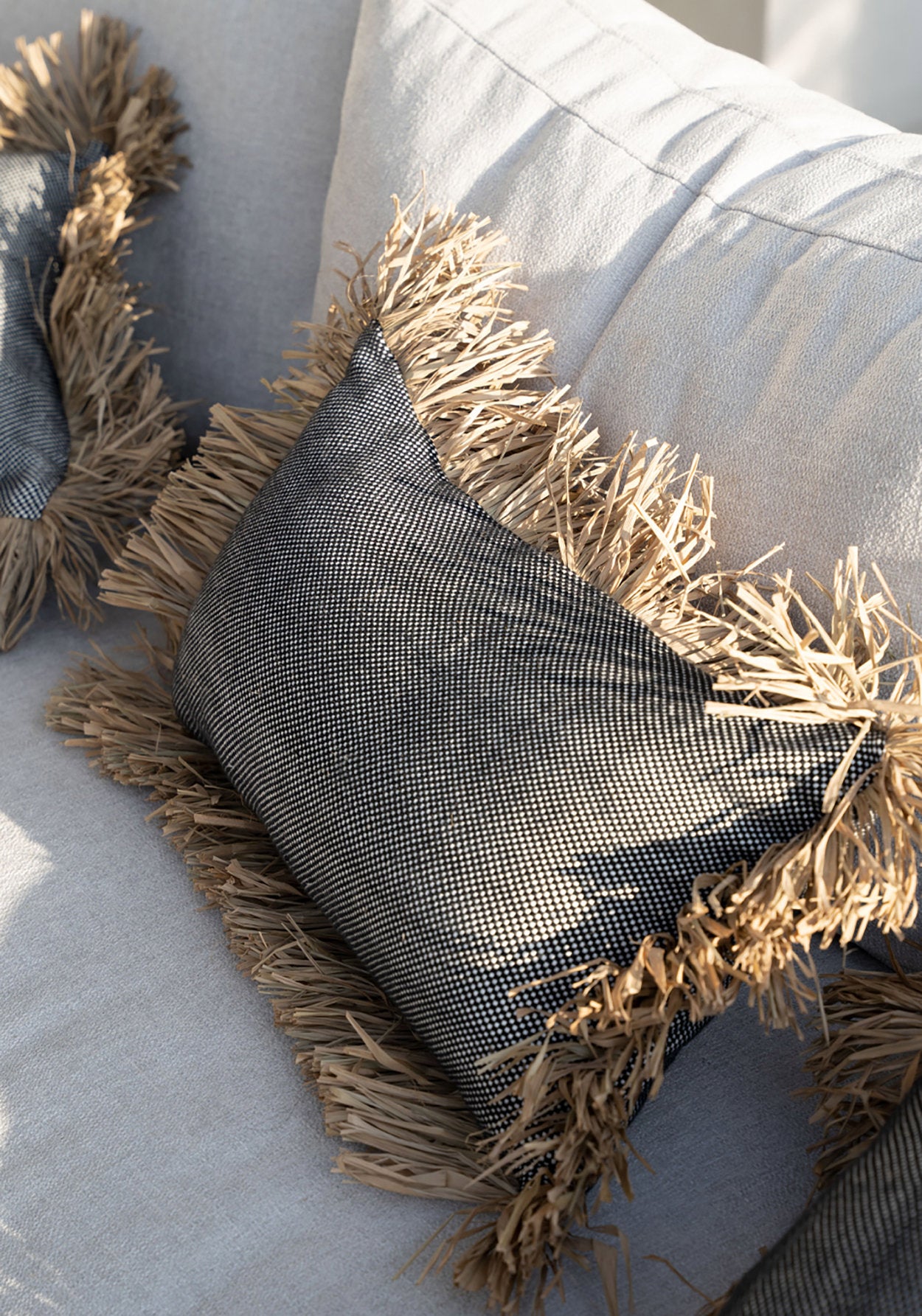 The Cotton Bonita Pillowcase Nature Black 30x50cm