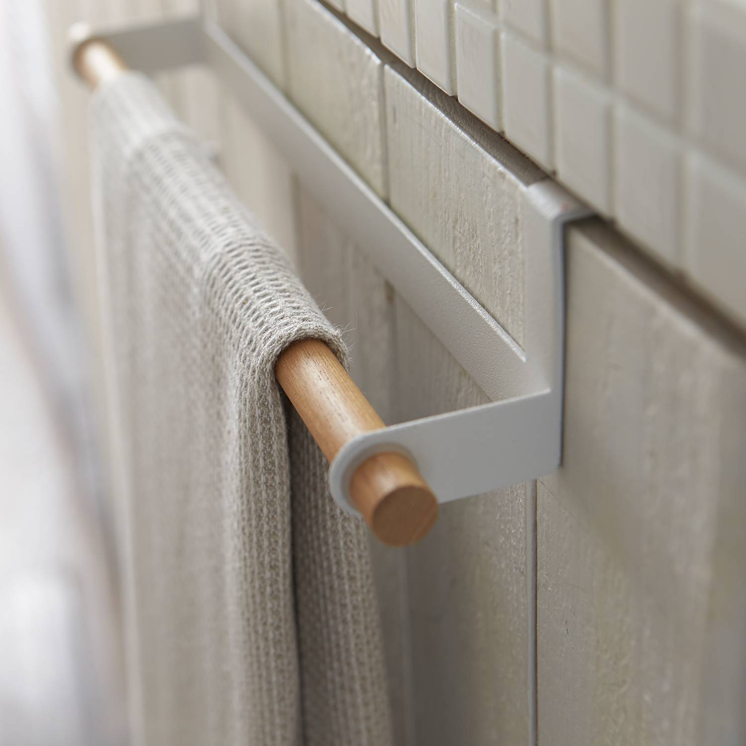Tosca Dish towel holder Steel Ash White