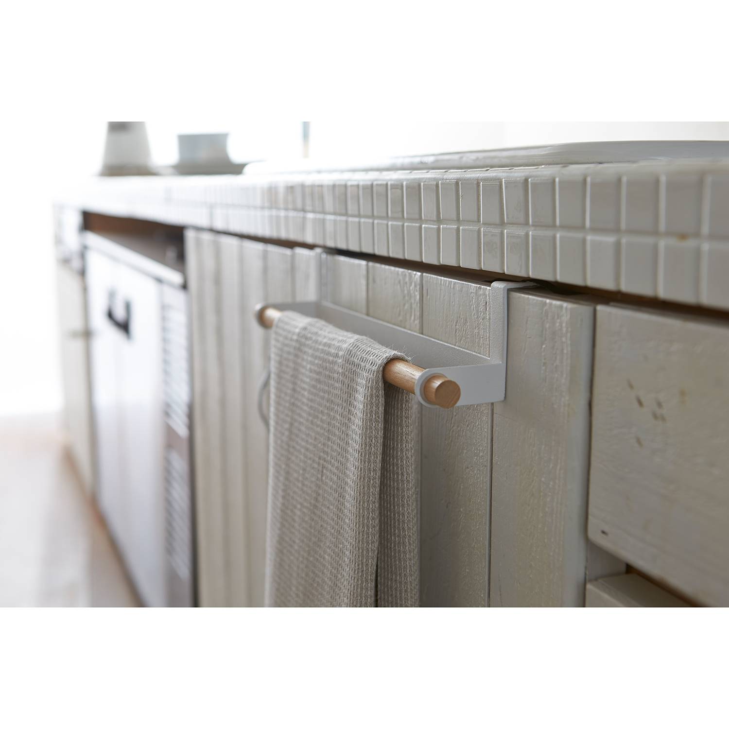 Tosca Dish towel holder Steel Ash White