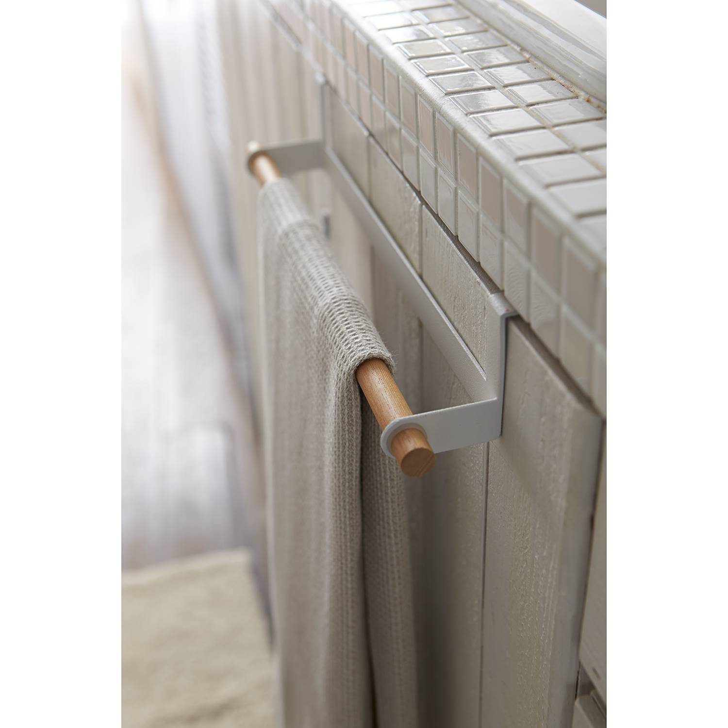 Tosca Dish towel holder Steel Ash White