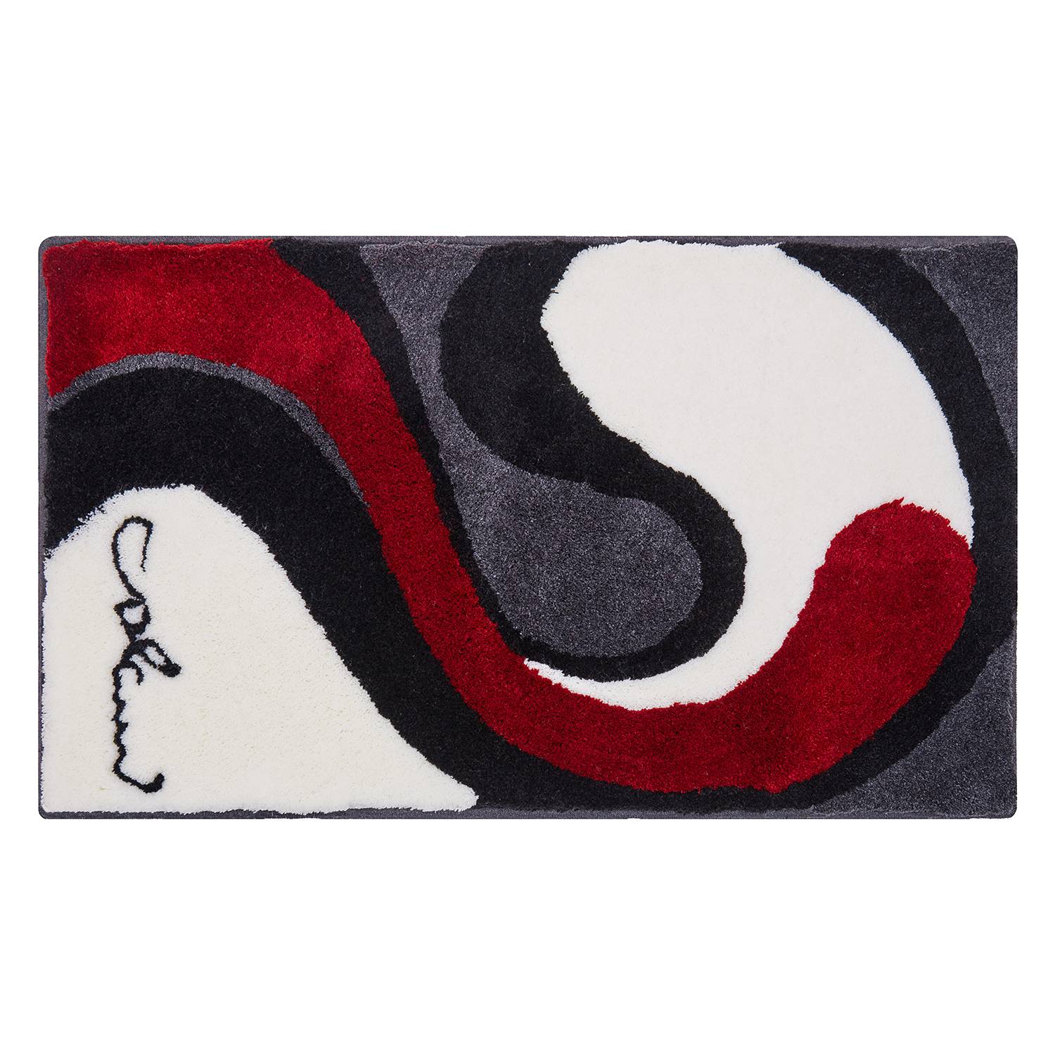  Colani 7B Badematte Kunstfaser Grau Weiß