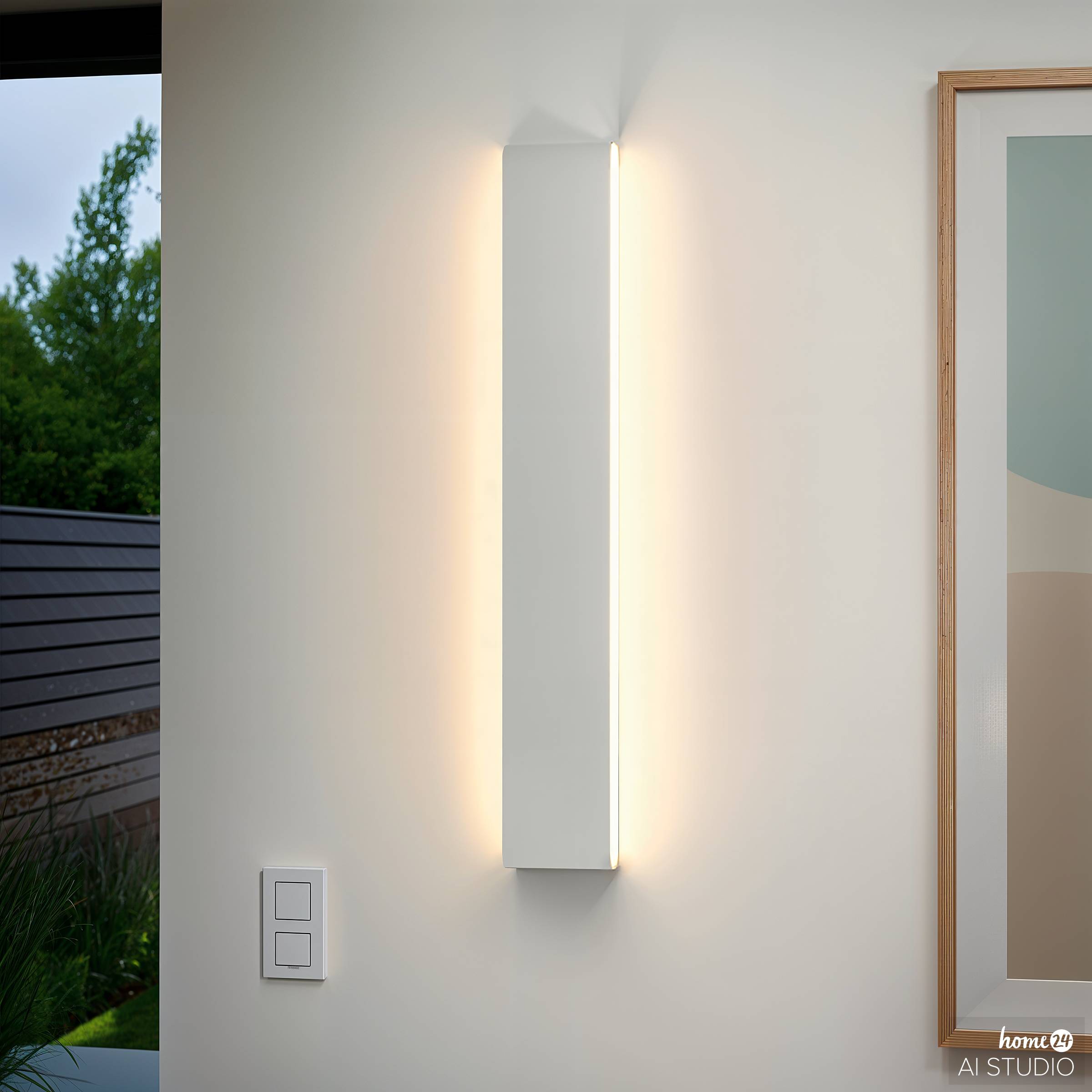 Krim Rechargeable Wall Lamp Dimmable incl. Remote Control White