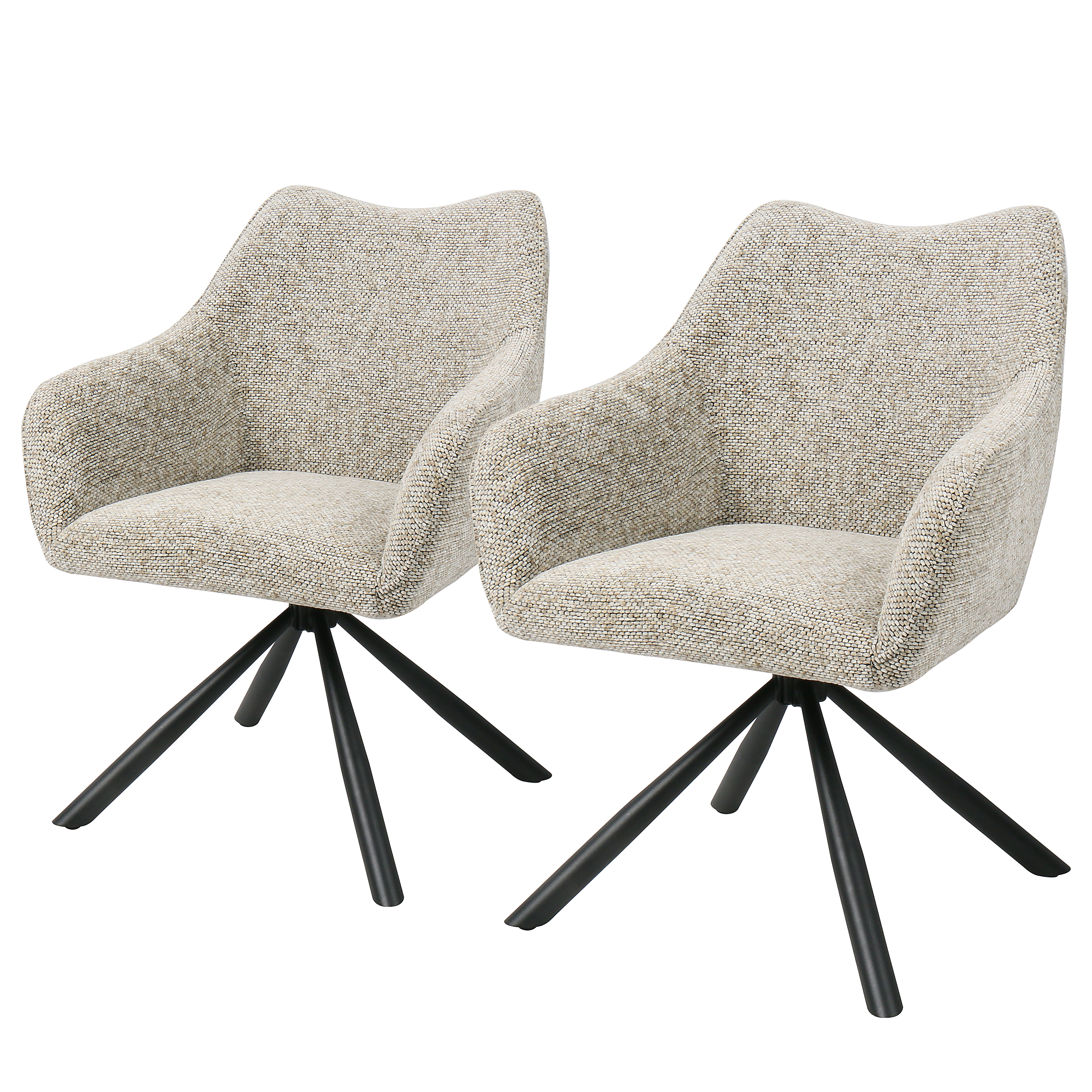 2x Armrest chair Tenun Beige