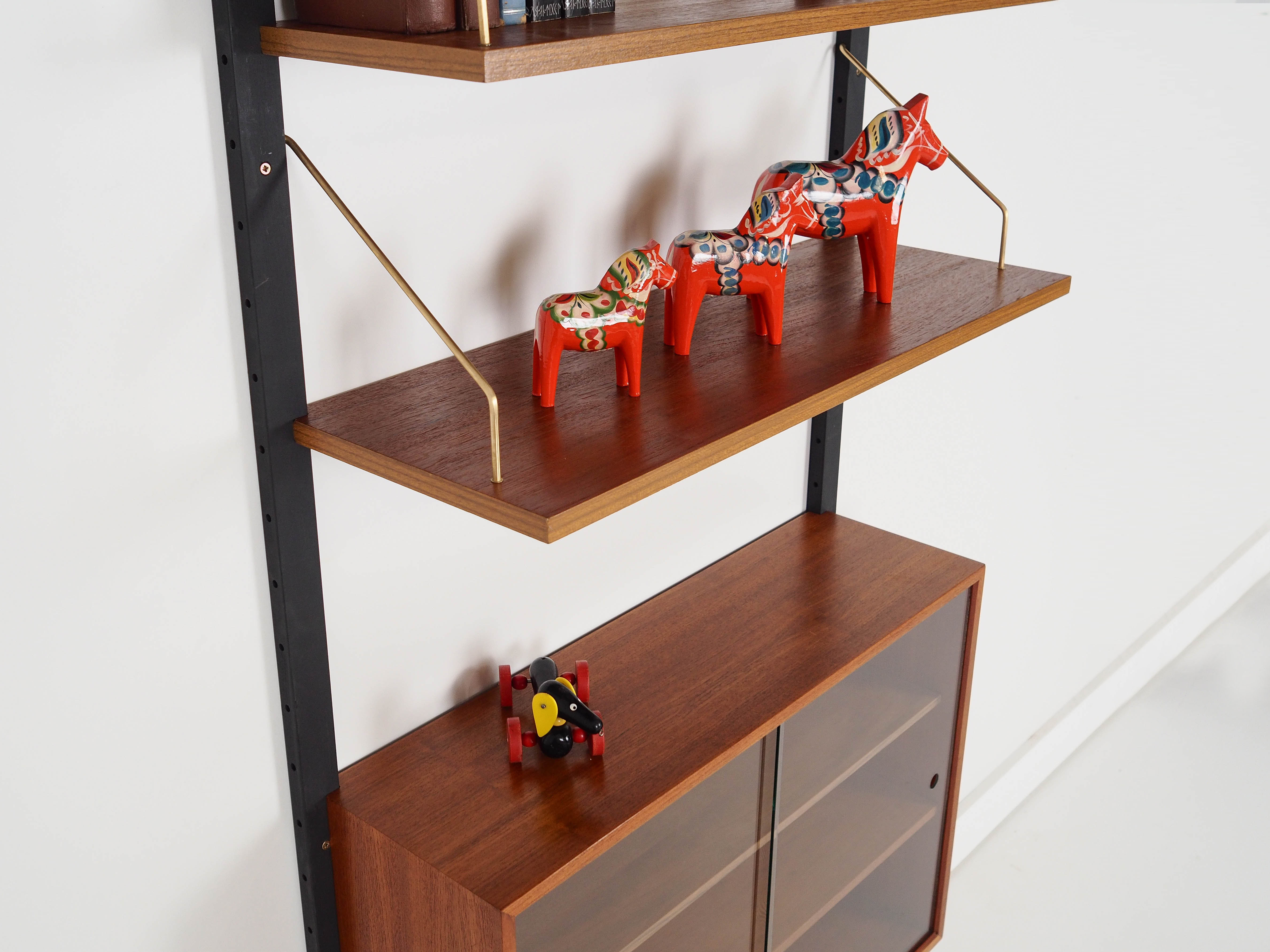 Teak shelf brown 1960s