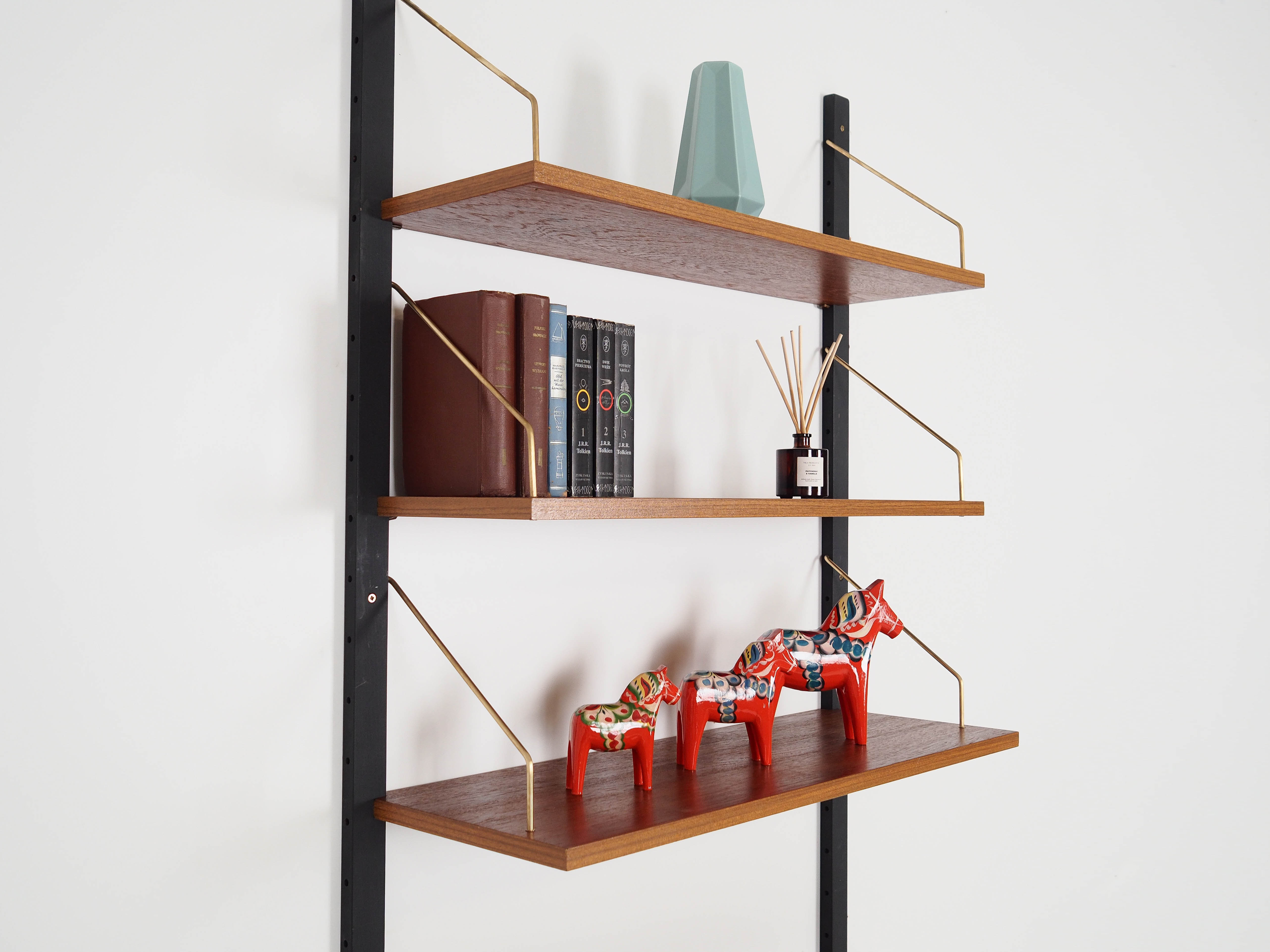 Teak shelf brown 1960s