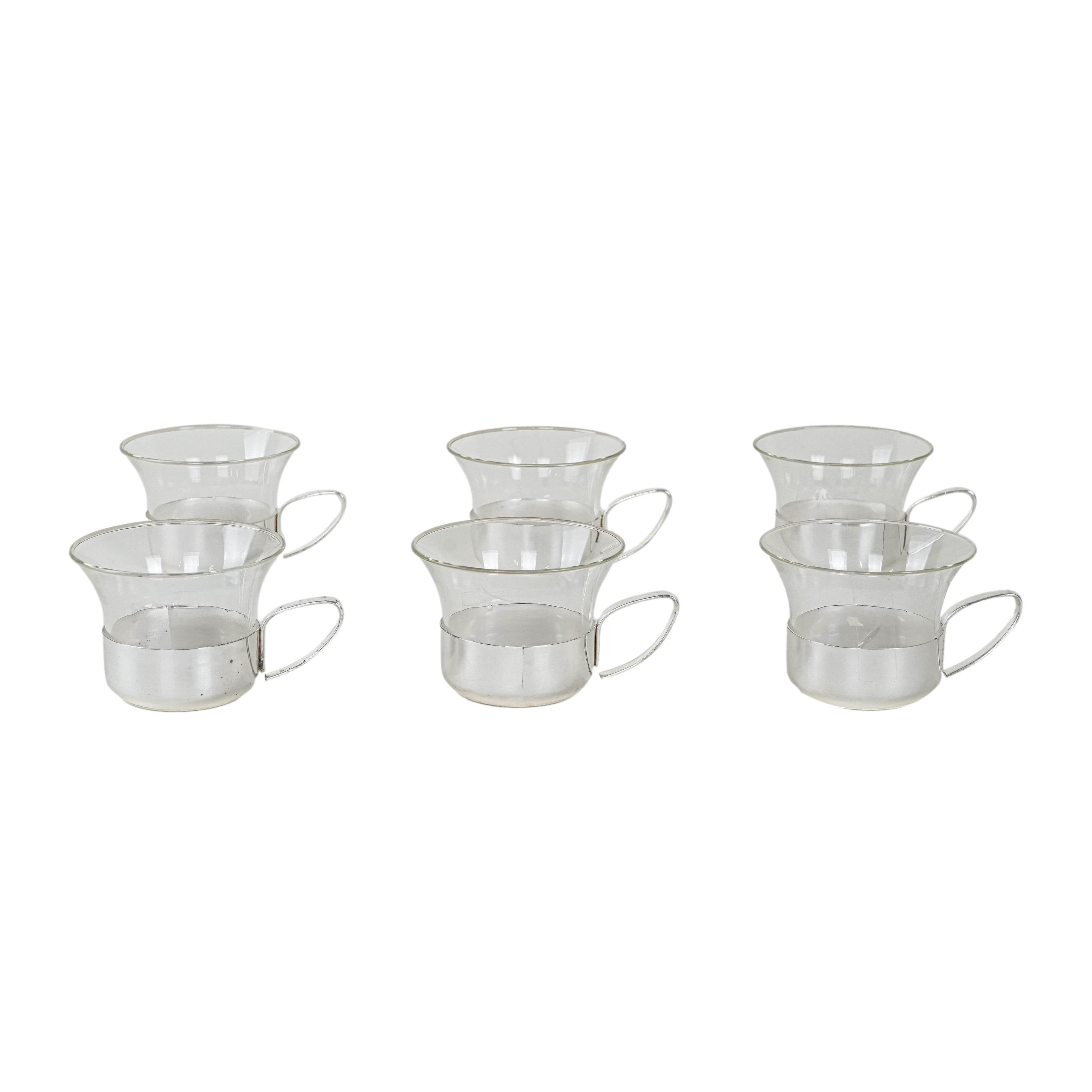 Glass tumblers set Transparent 1980s