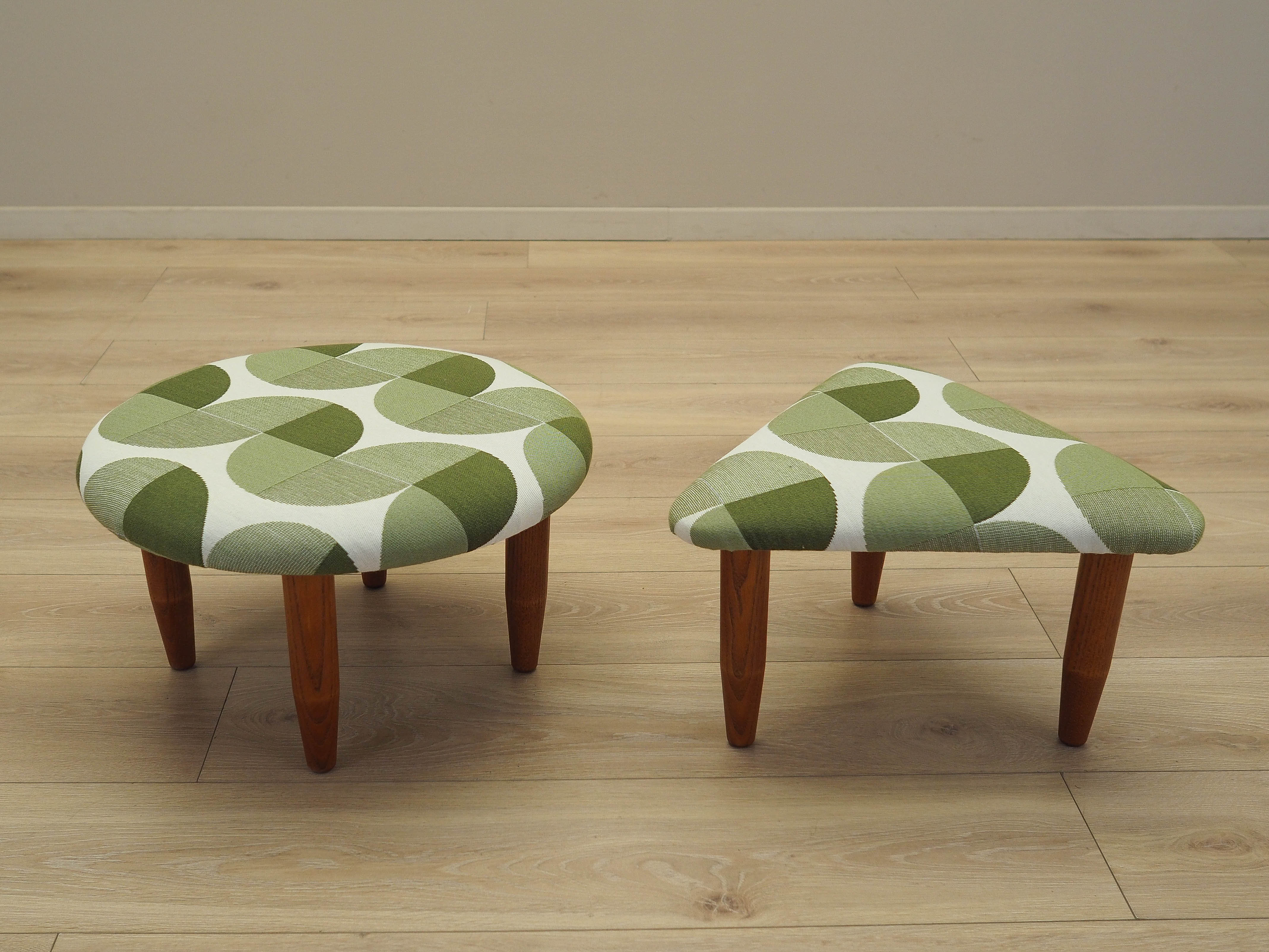 2-piece stool set brown green 1990s