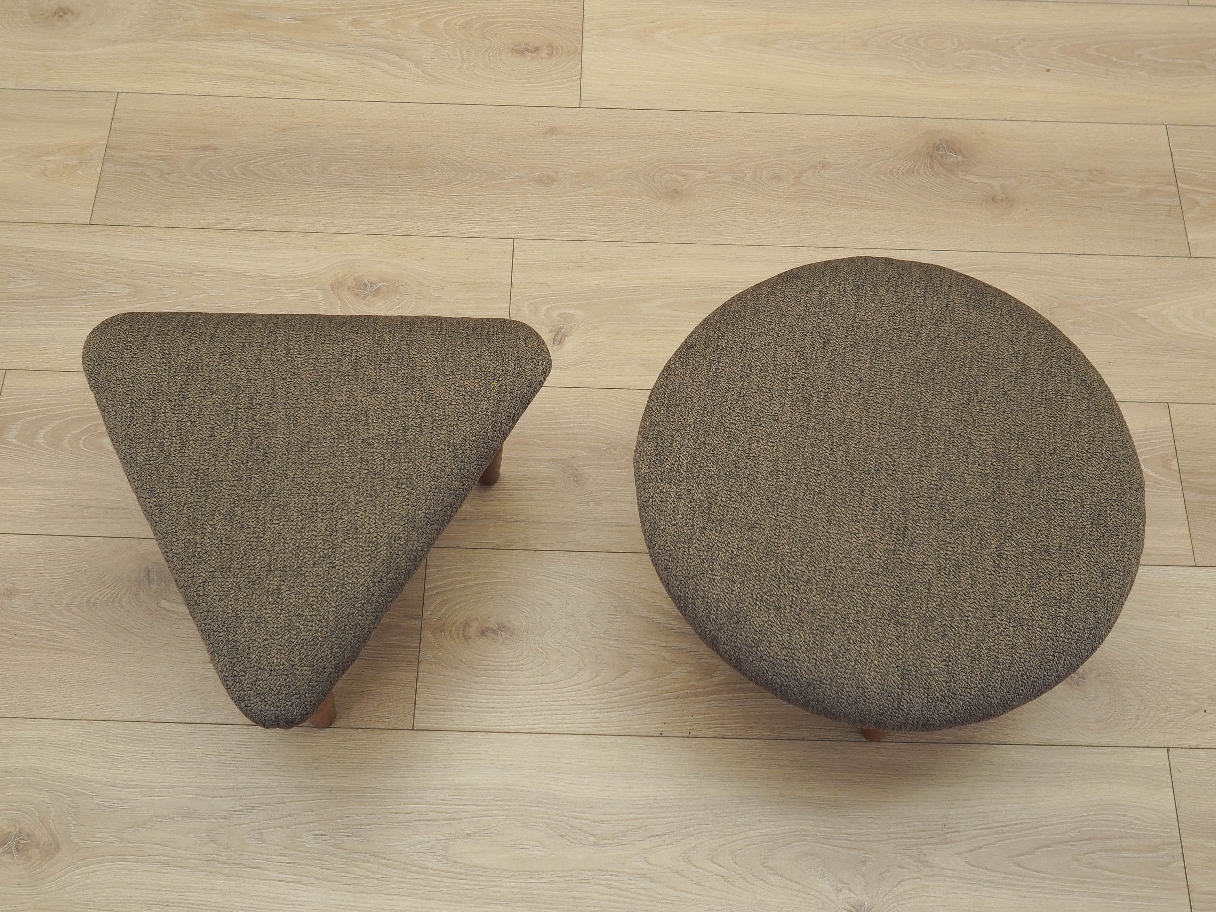 2-Teilig Hocker-Set Braun 1990er Jahre