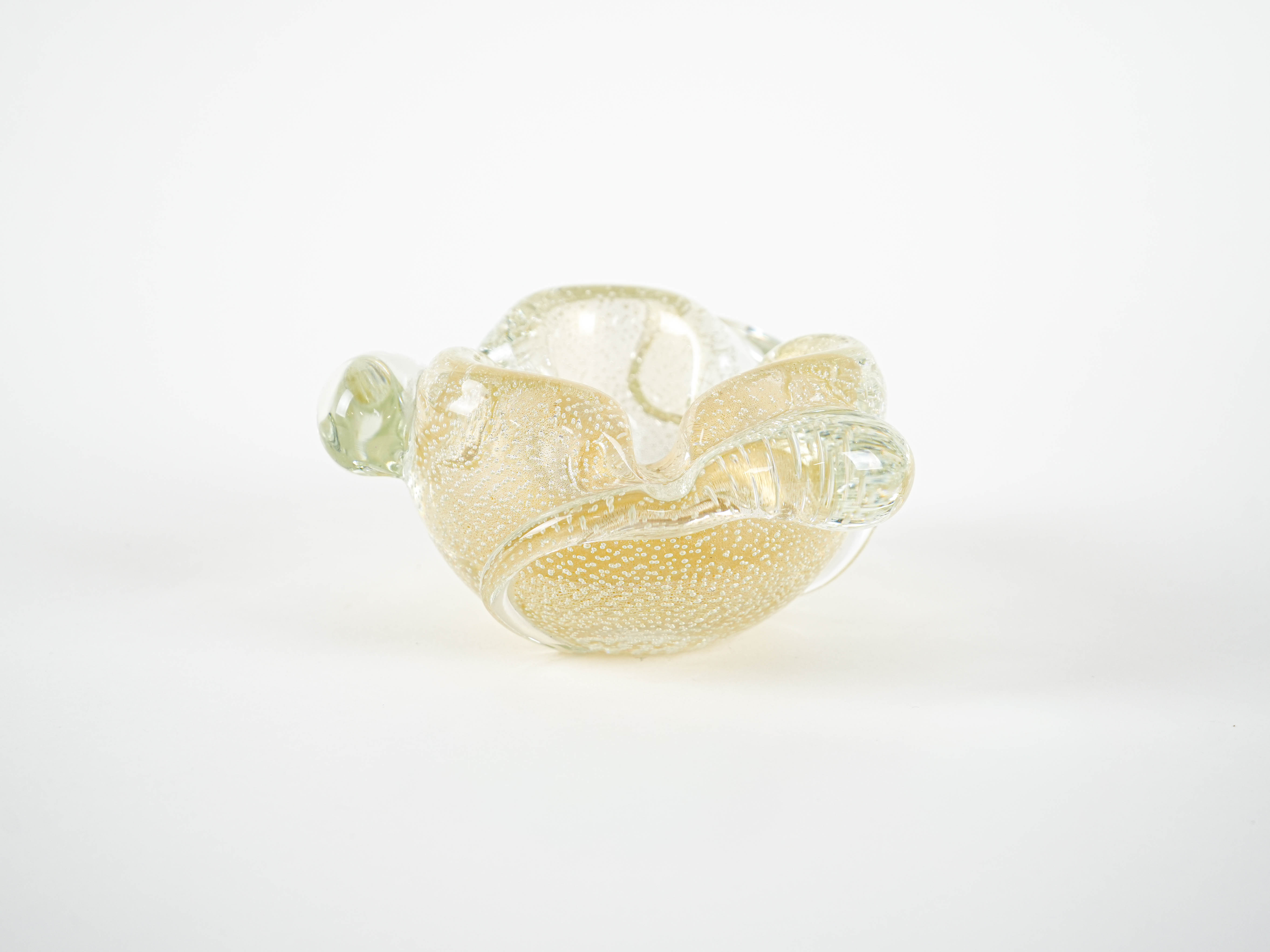 Aschenbecher Muranoglas Gelb 1960er Jahre