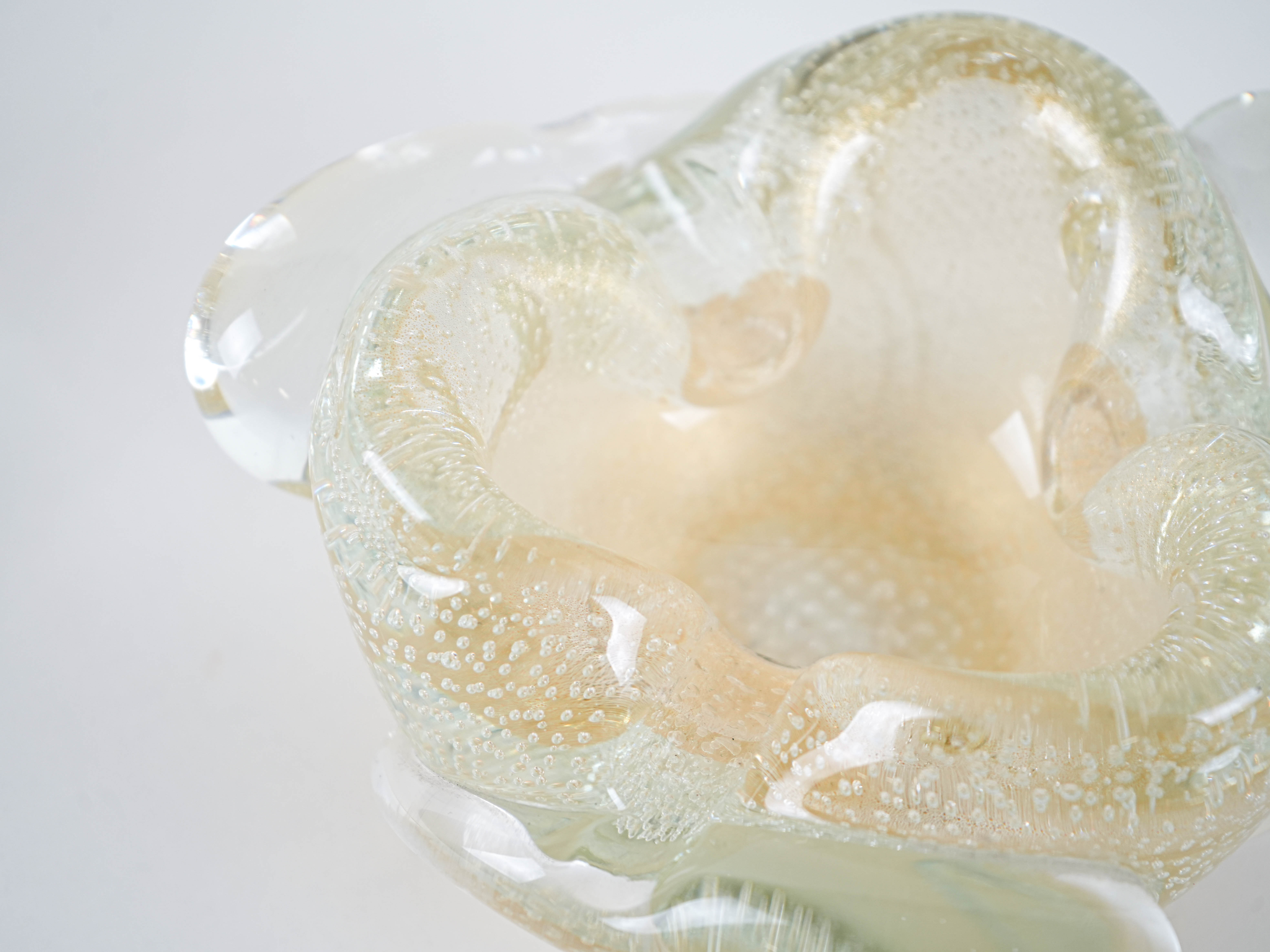 Ashtray Murano glass Yellow 1960s
