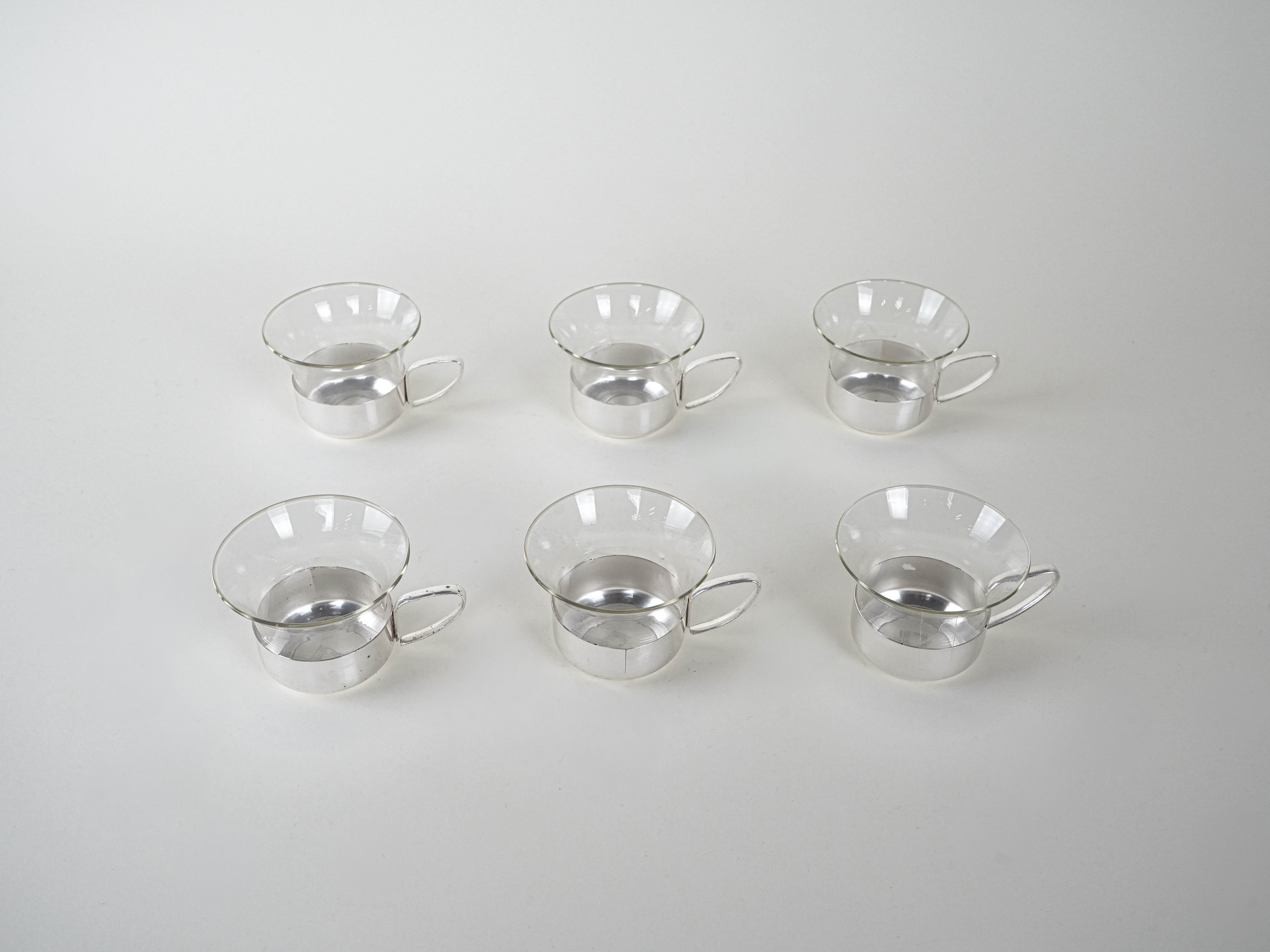 Glasbecher-Set Transparent 1980er Jahre