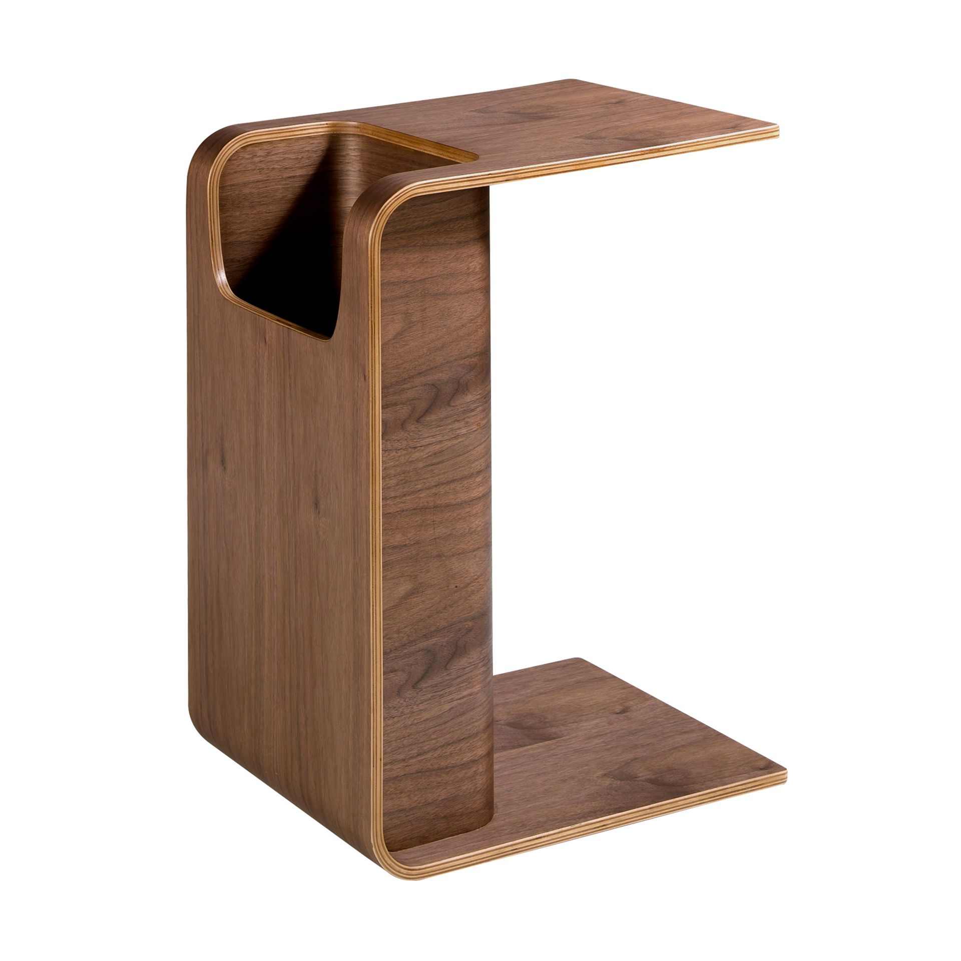 Rectangular corner table walnut 2110