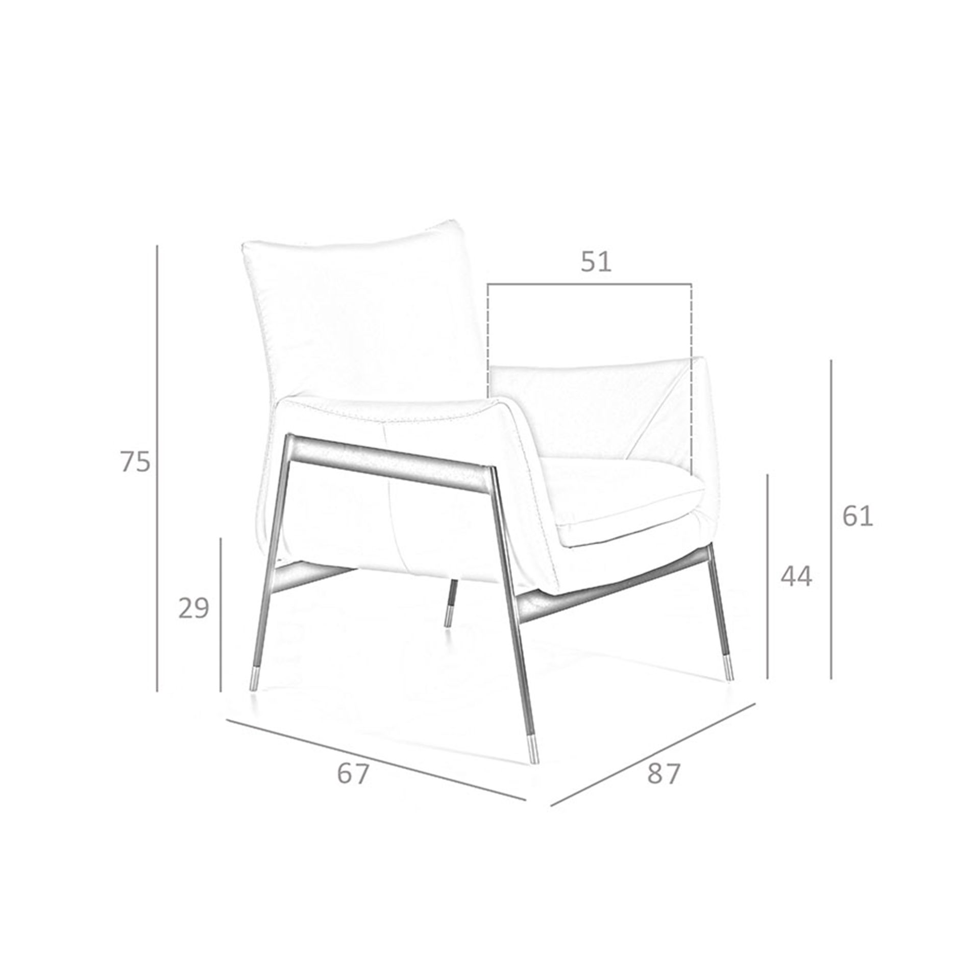 Armchair 5091 Leather Brown