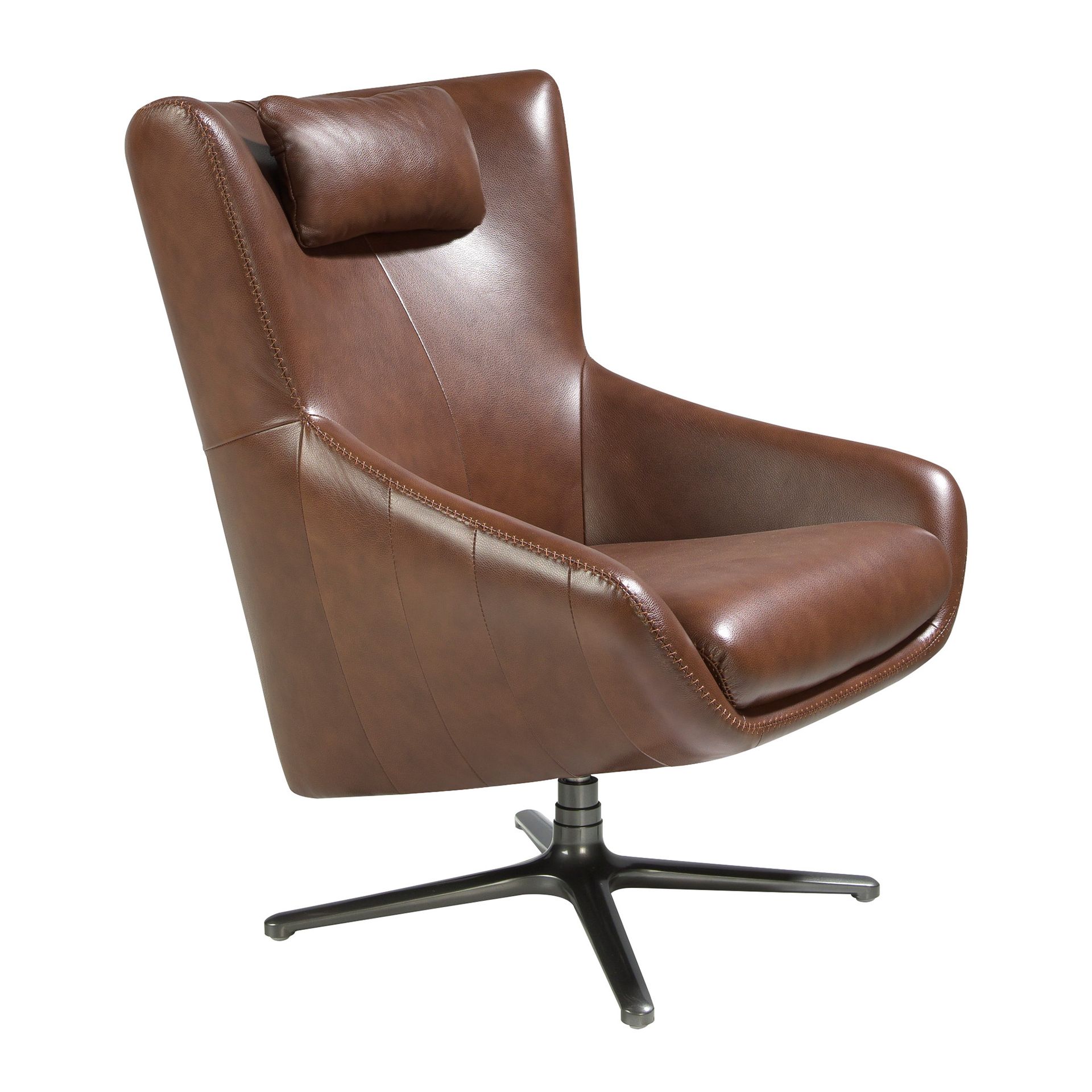 Sessel 5089 Drehbar Leder Cognacbraun