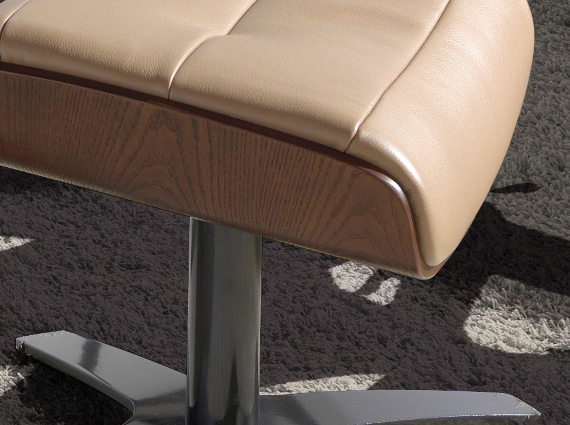 Ottoman 5088 Leder Sand