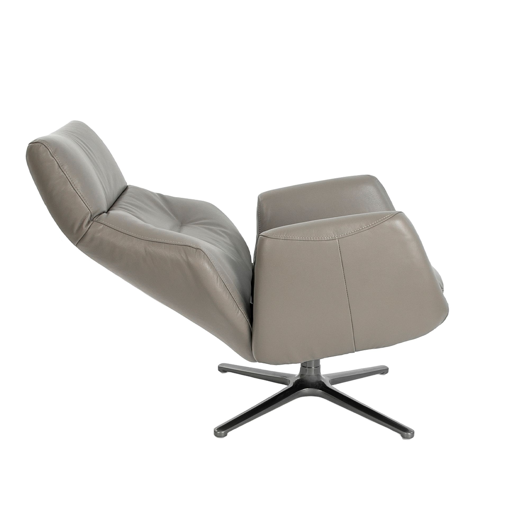 Armchair 5092 Swivel Leather Grey
