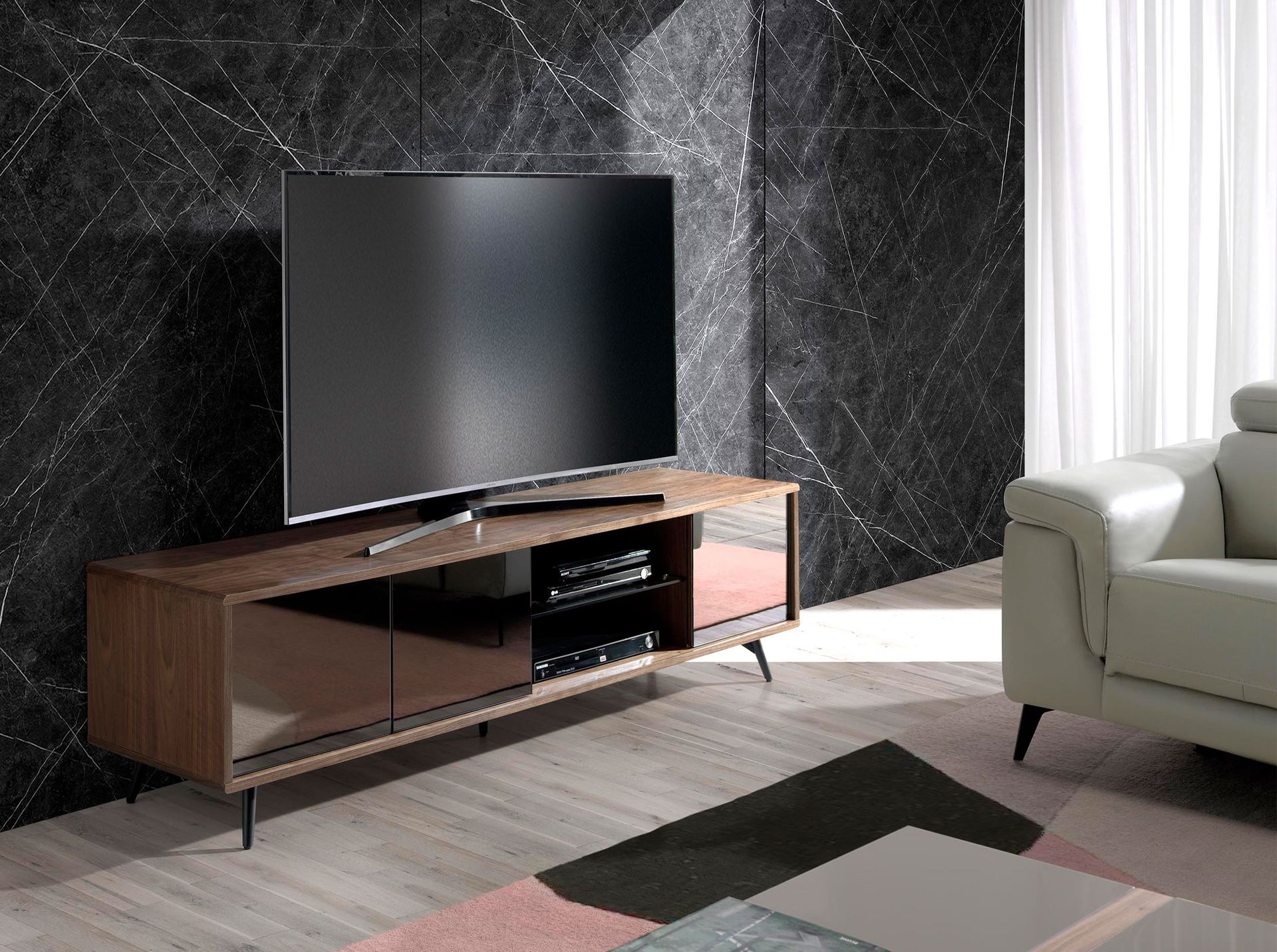 Mobile TV 3223 Vetro Marrone Nero
