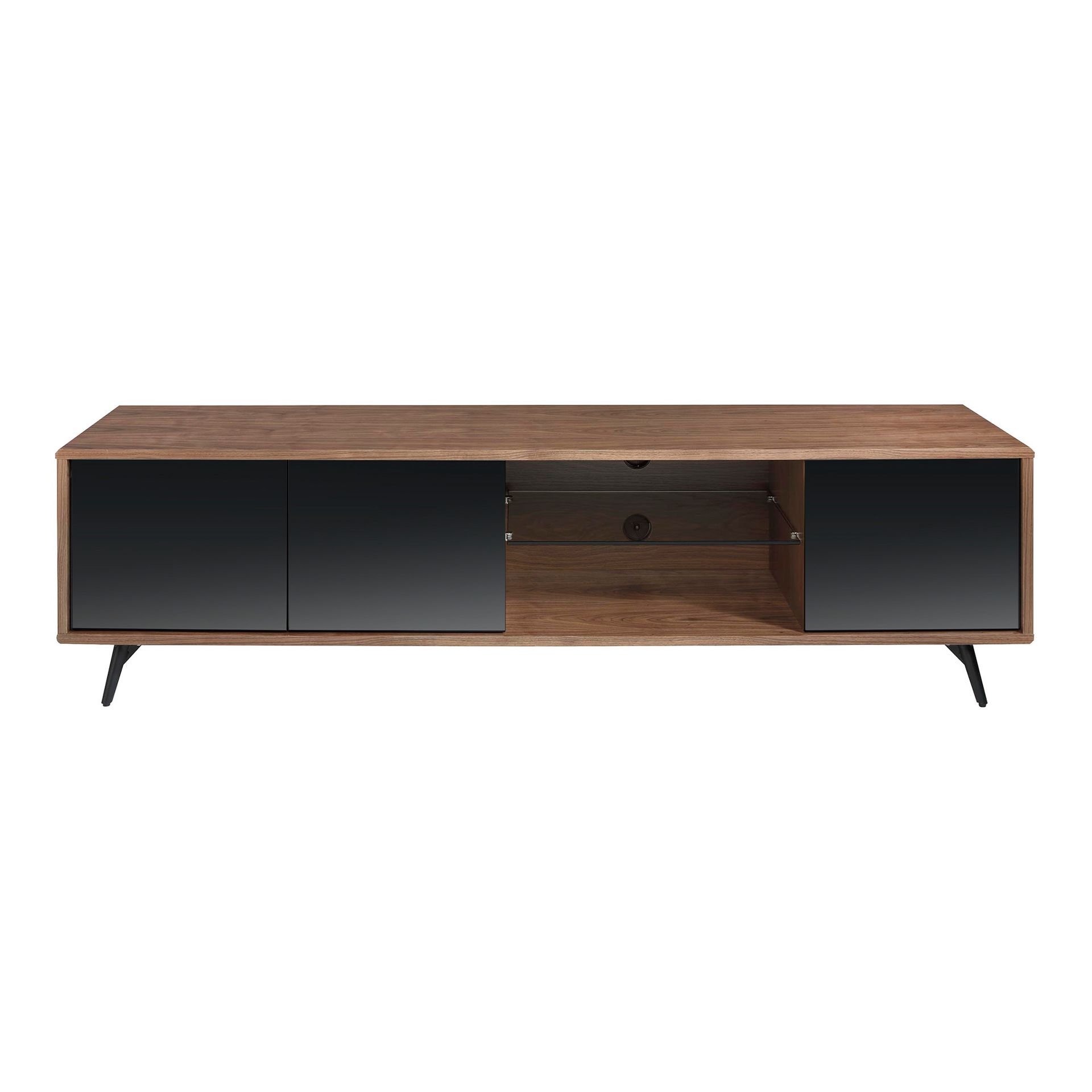 TV Lowboard 3223 Glass Brown Black