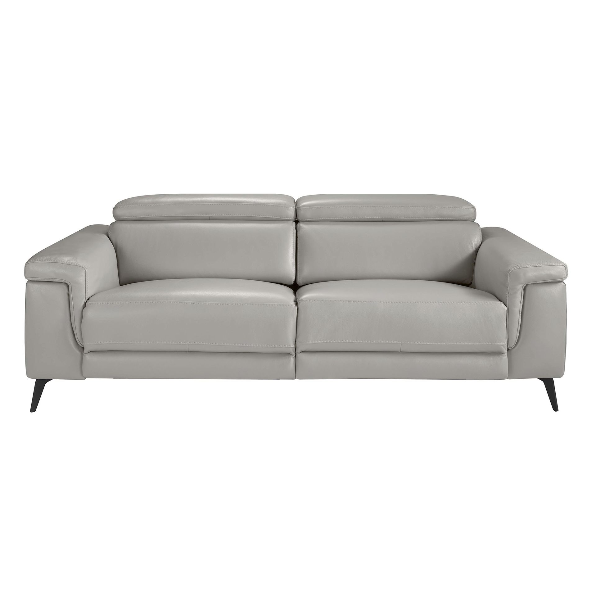 Sofa 3-Seater 6108 with Relax System Leather Grey