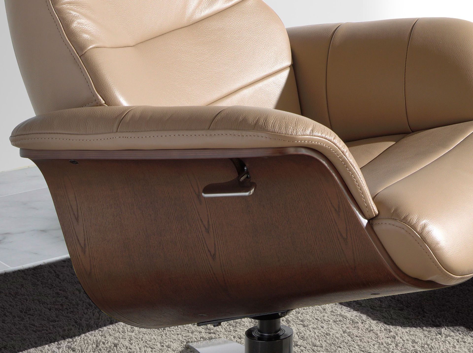 Sessel 5087 Drehbar Leder Sand