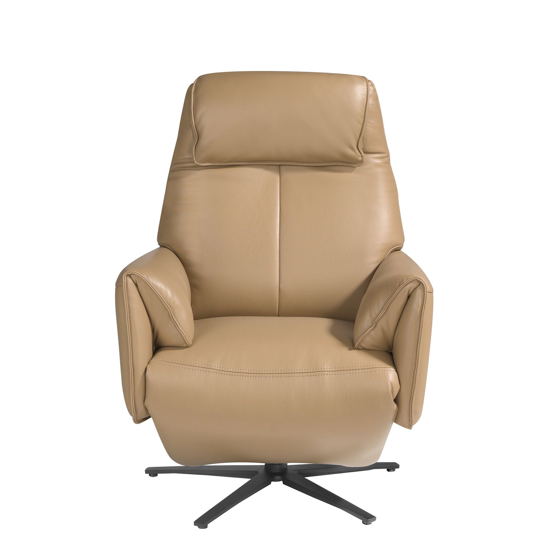 Poltrona relax 5086 Girevole Pelle Sabbia