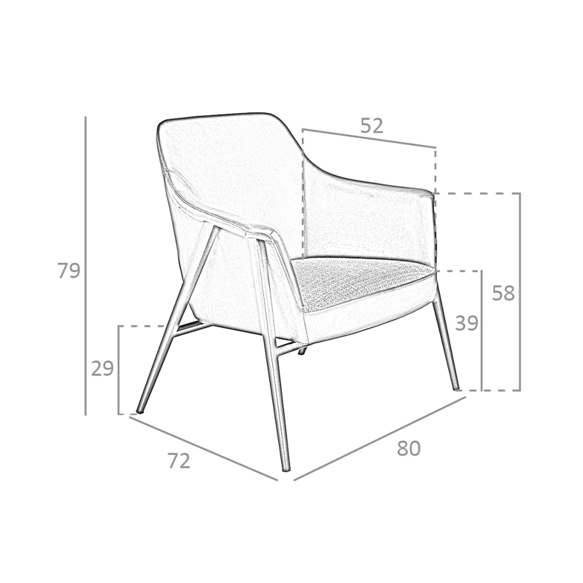 Armchair 5080 Faux Leather Black