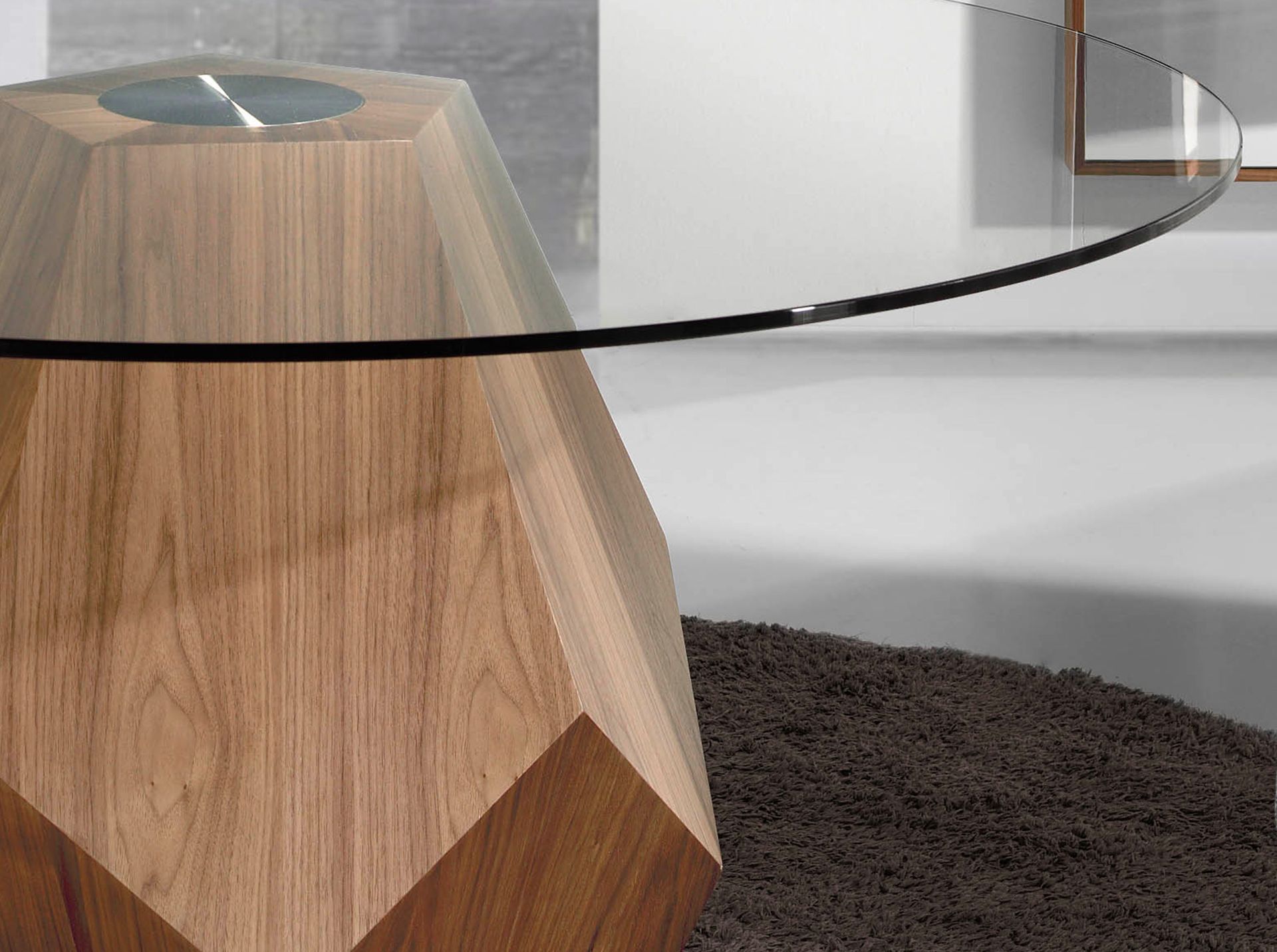 Dining table 1093 Glass Brown