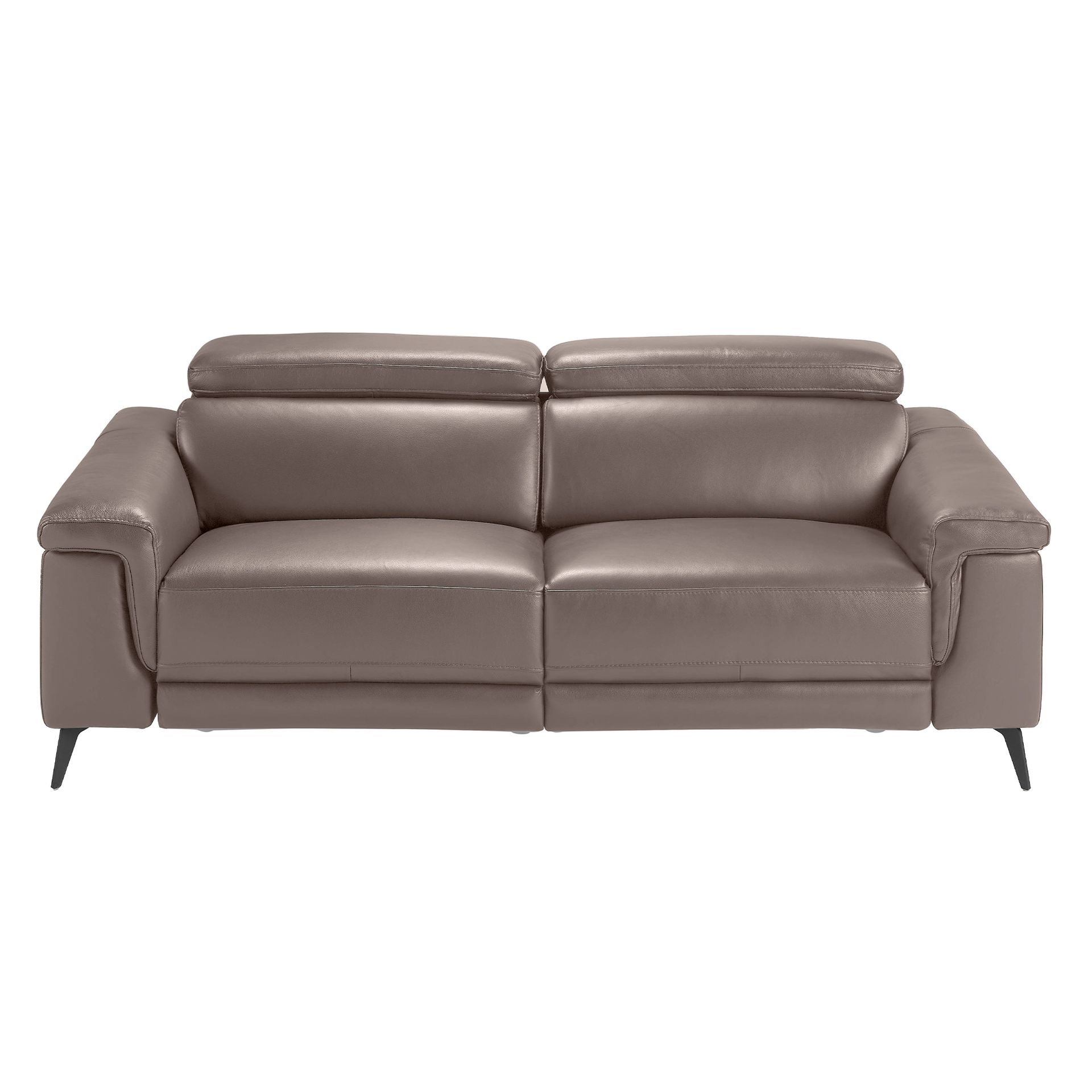 Sofa 3-seater 6105 with relax system leather taupe