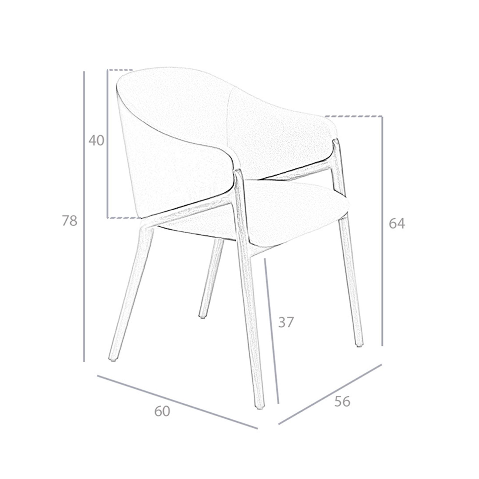 Armchair 4090 imitation leather Wood Beige