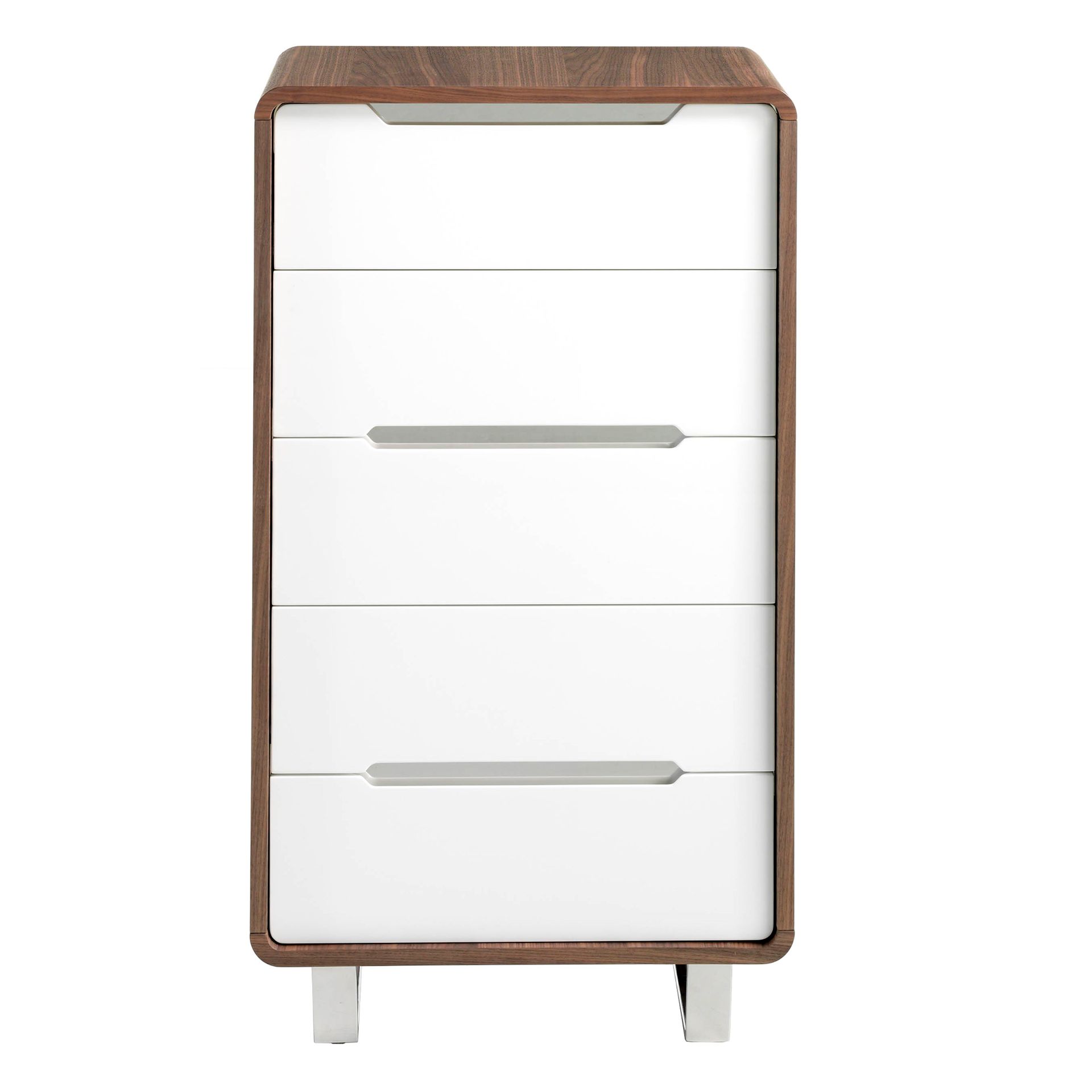 Kommode 7111 Braun Weiß