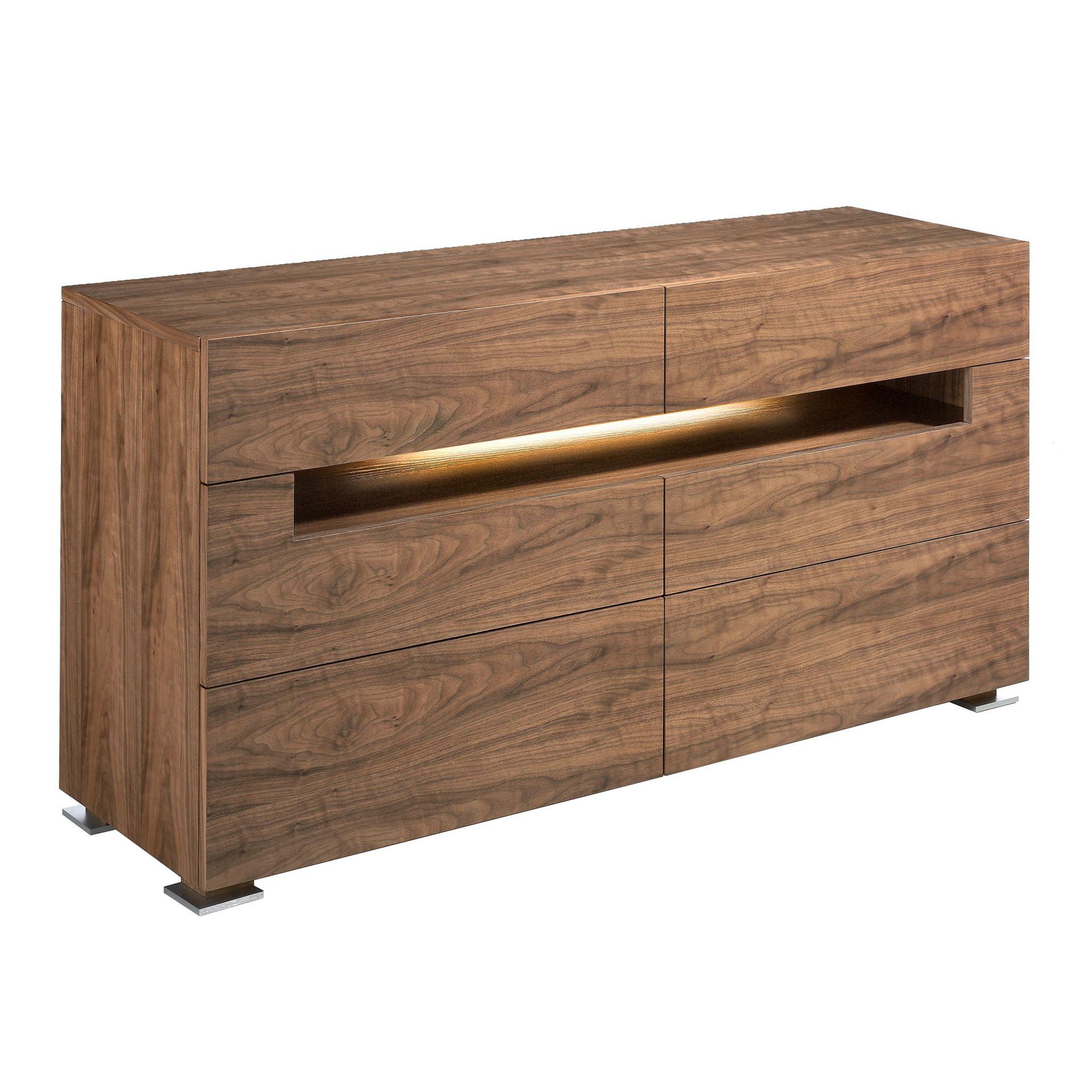 Sideboard 7076 with interior lighting Brown 