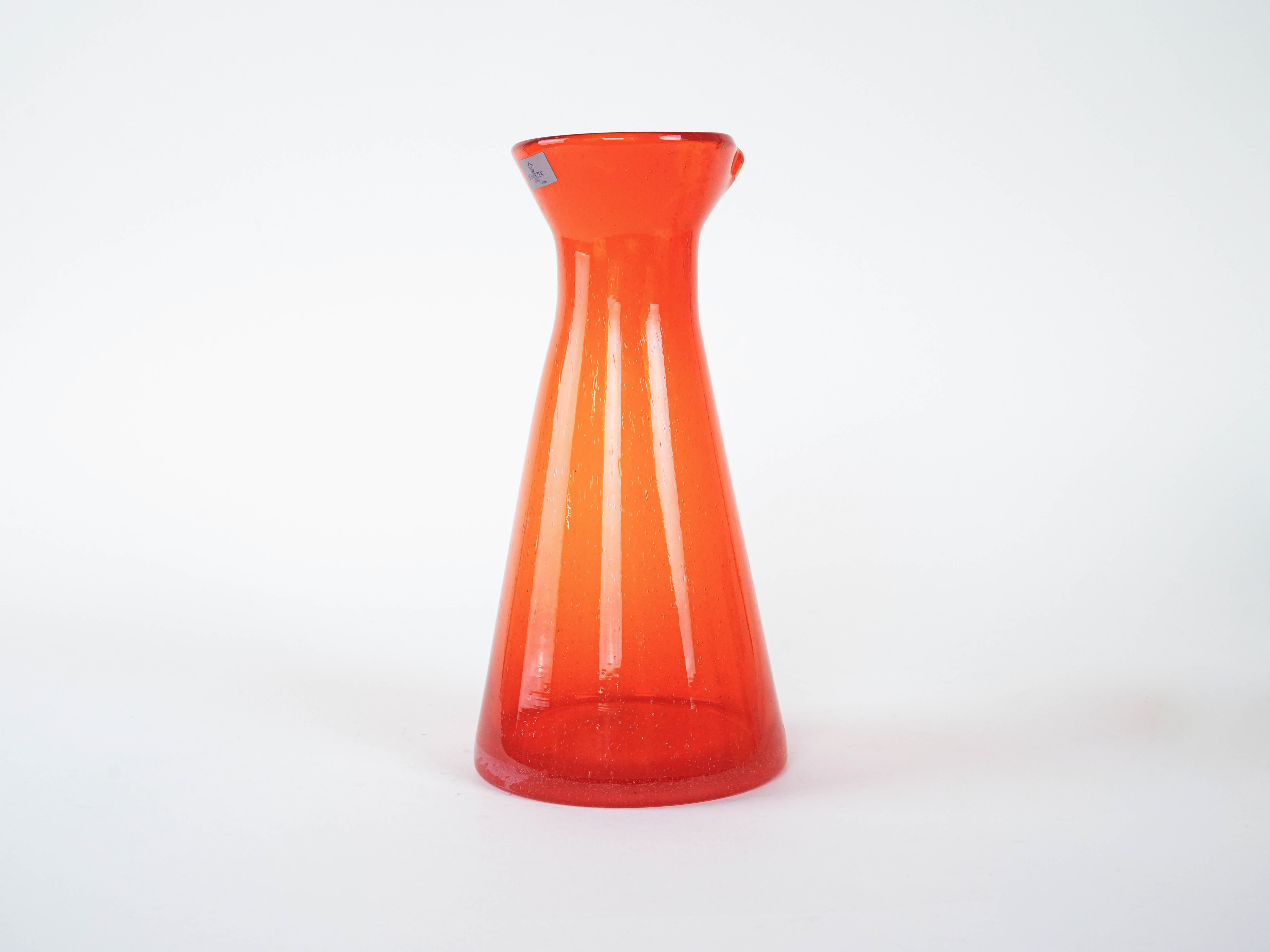 Set di bicchieri e caraffa multicolore anni '80