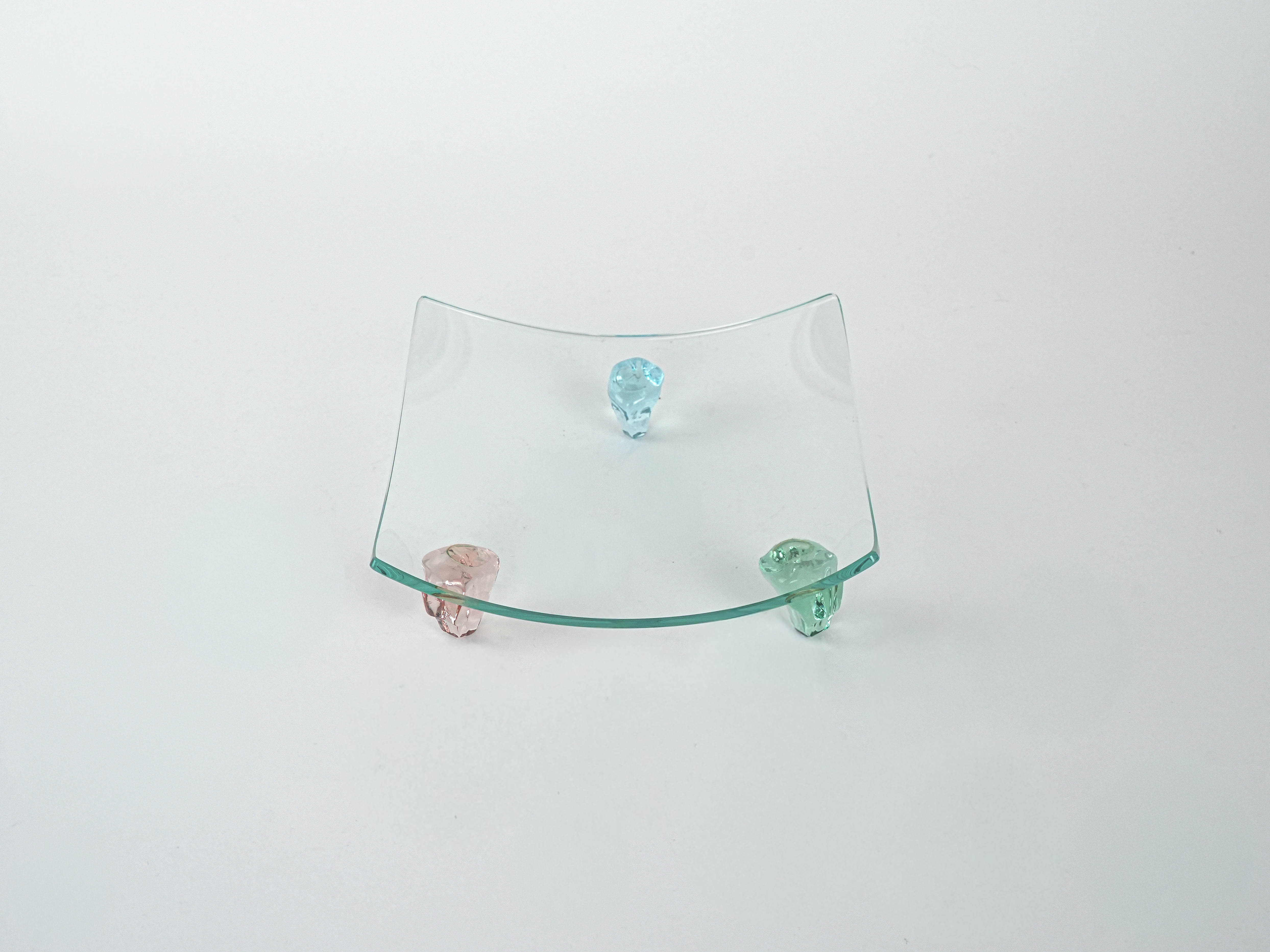 Glass plate Transparent 1970s