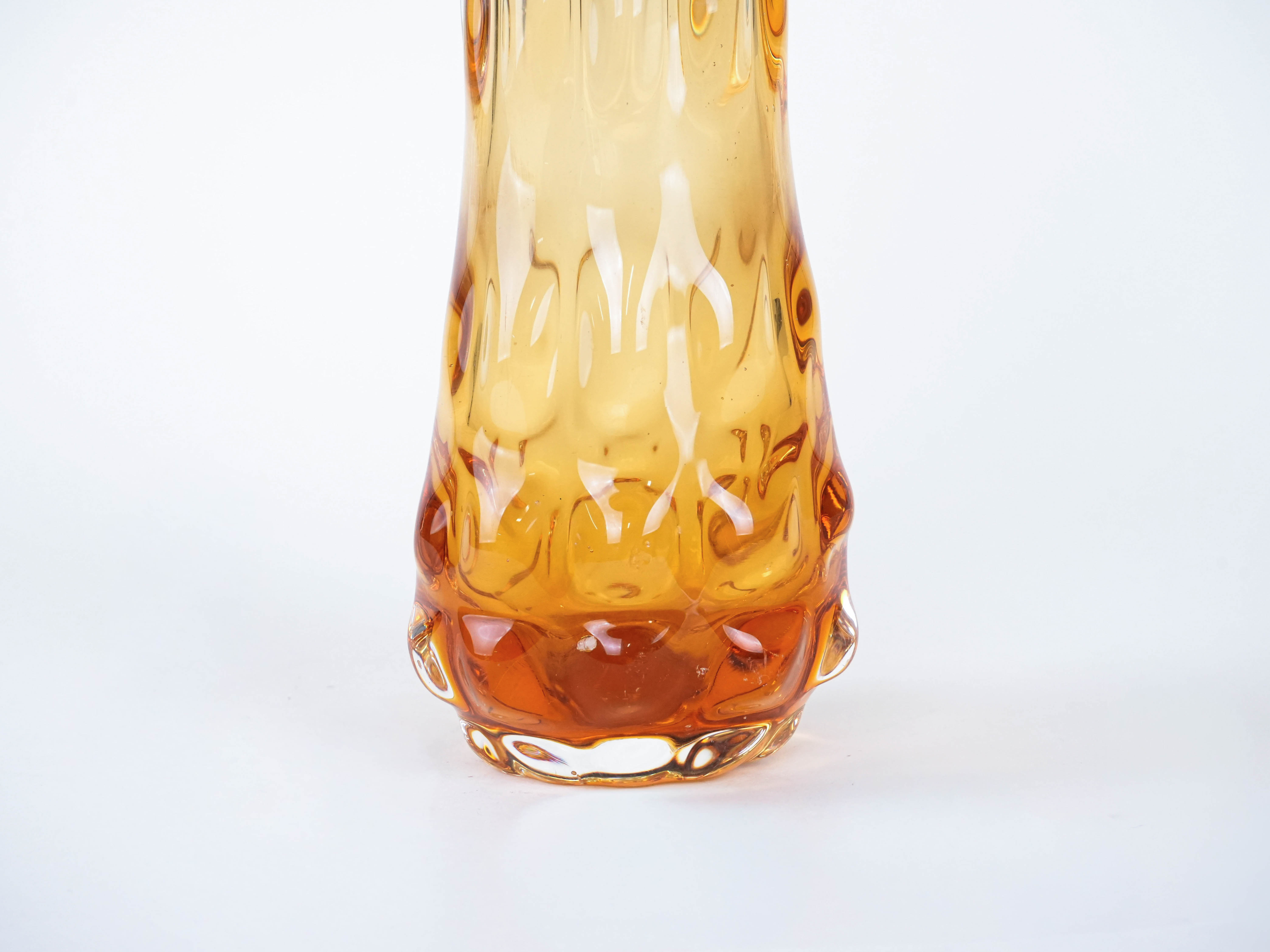 Vaso in vetro di Murano trasparente anni '60
