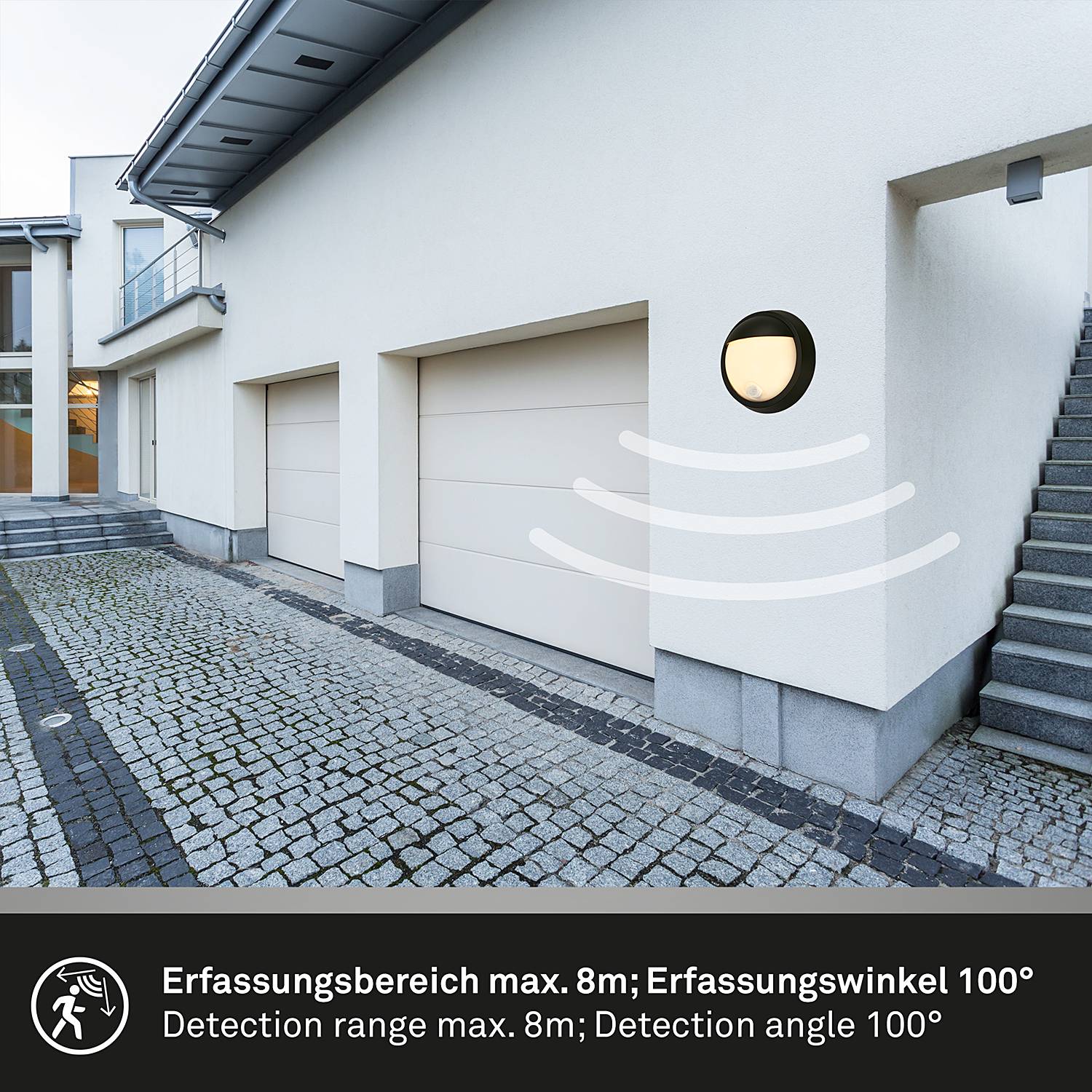 LED wall light 1-light aluminum black