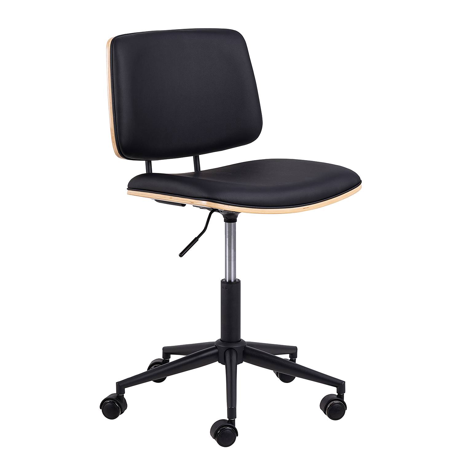 Office Swivel Chair Shedd Oak Veneer Black