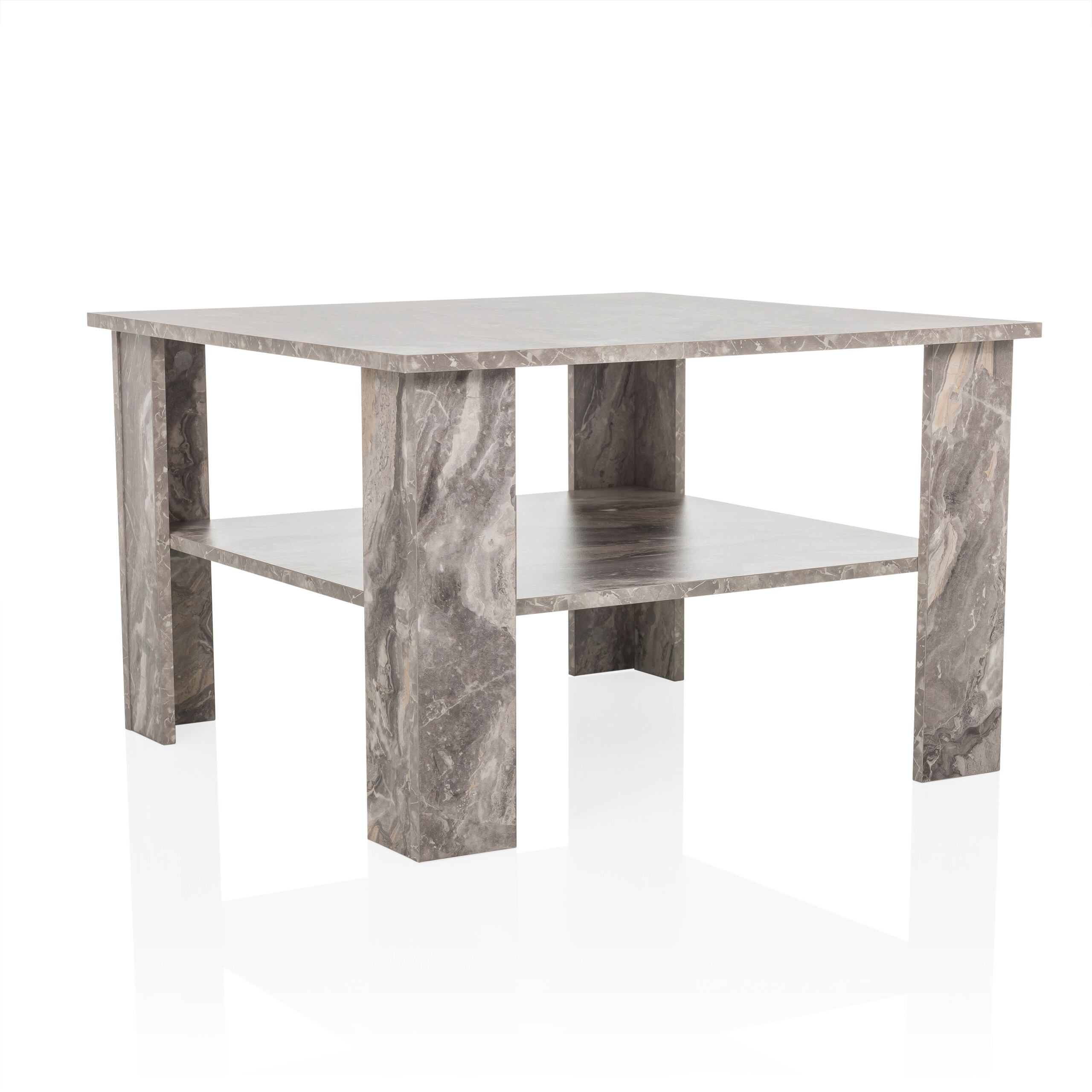 BISMO Coffee table in marble look Grey