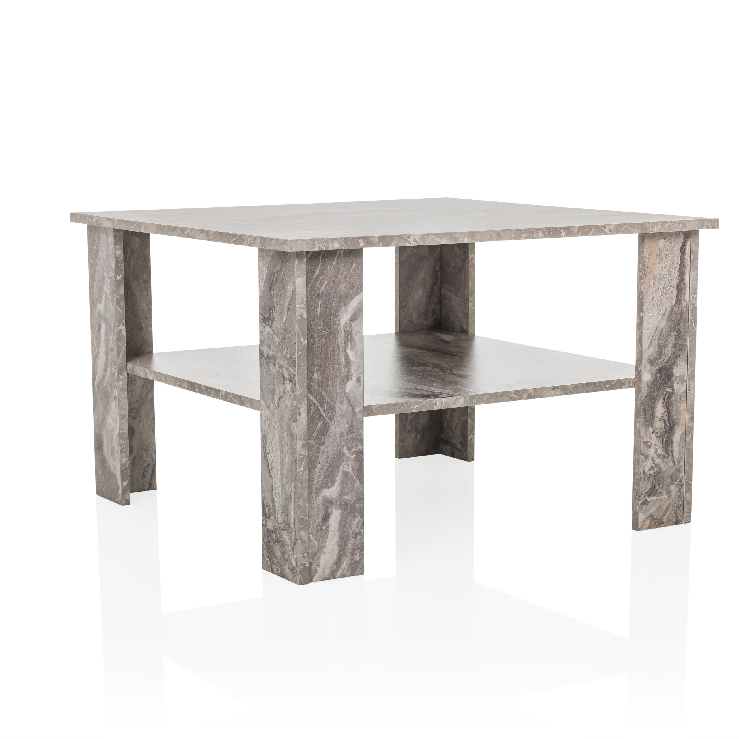 BISMO Coffee table in marble look Grey