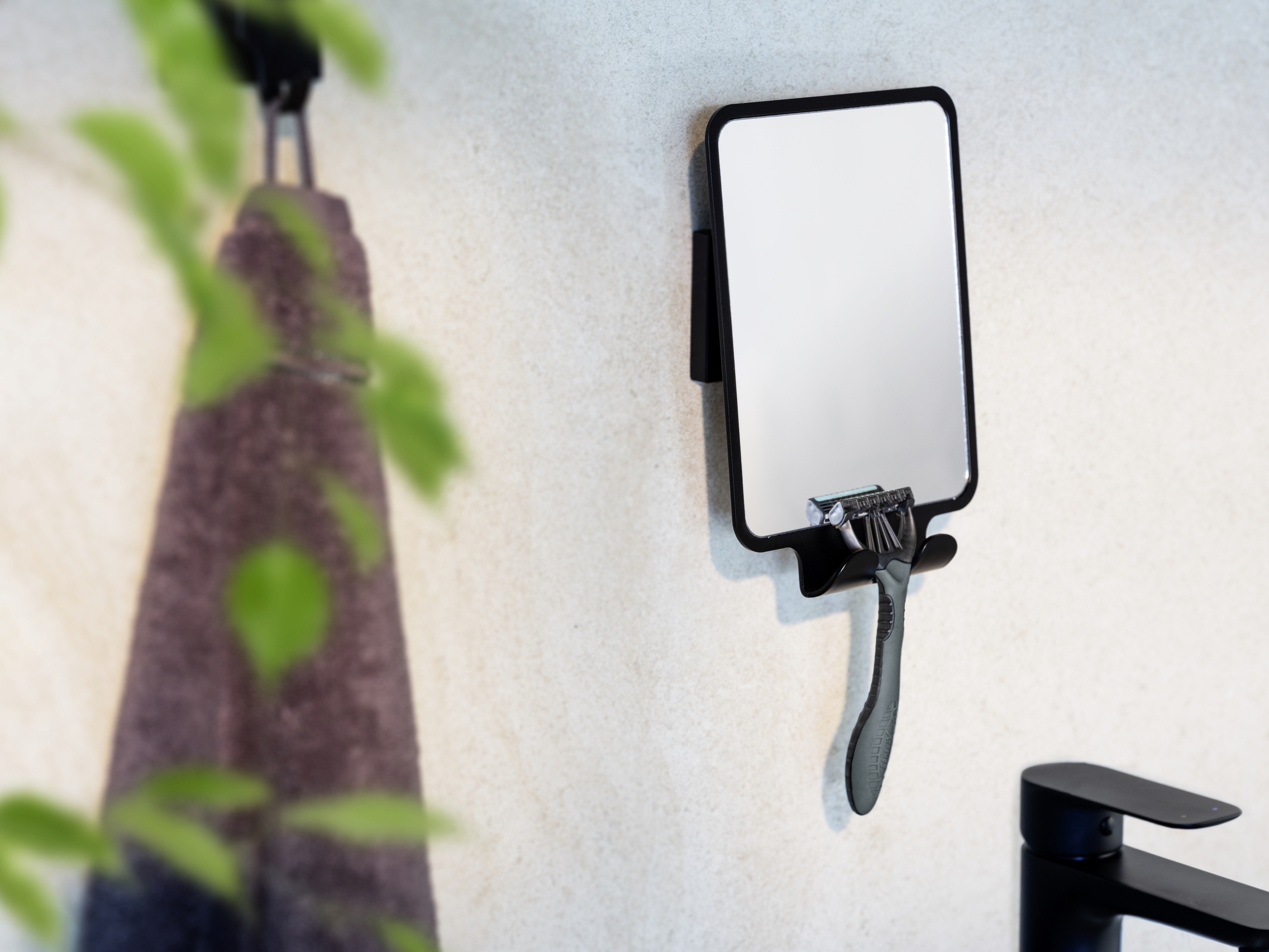 Quadro Bathroom mirror ABS Black