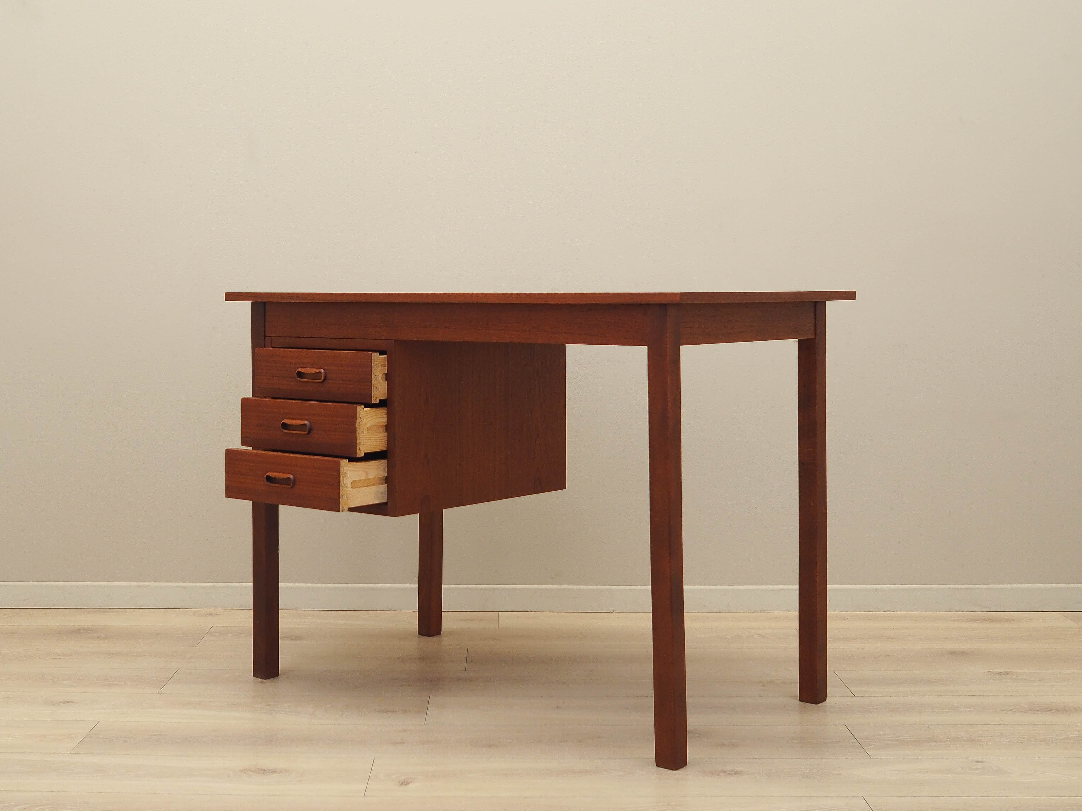 Teak-Schreibtisch Braun 1970er Jahre