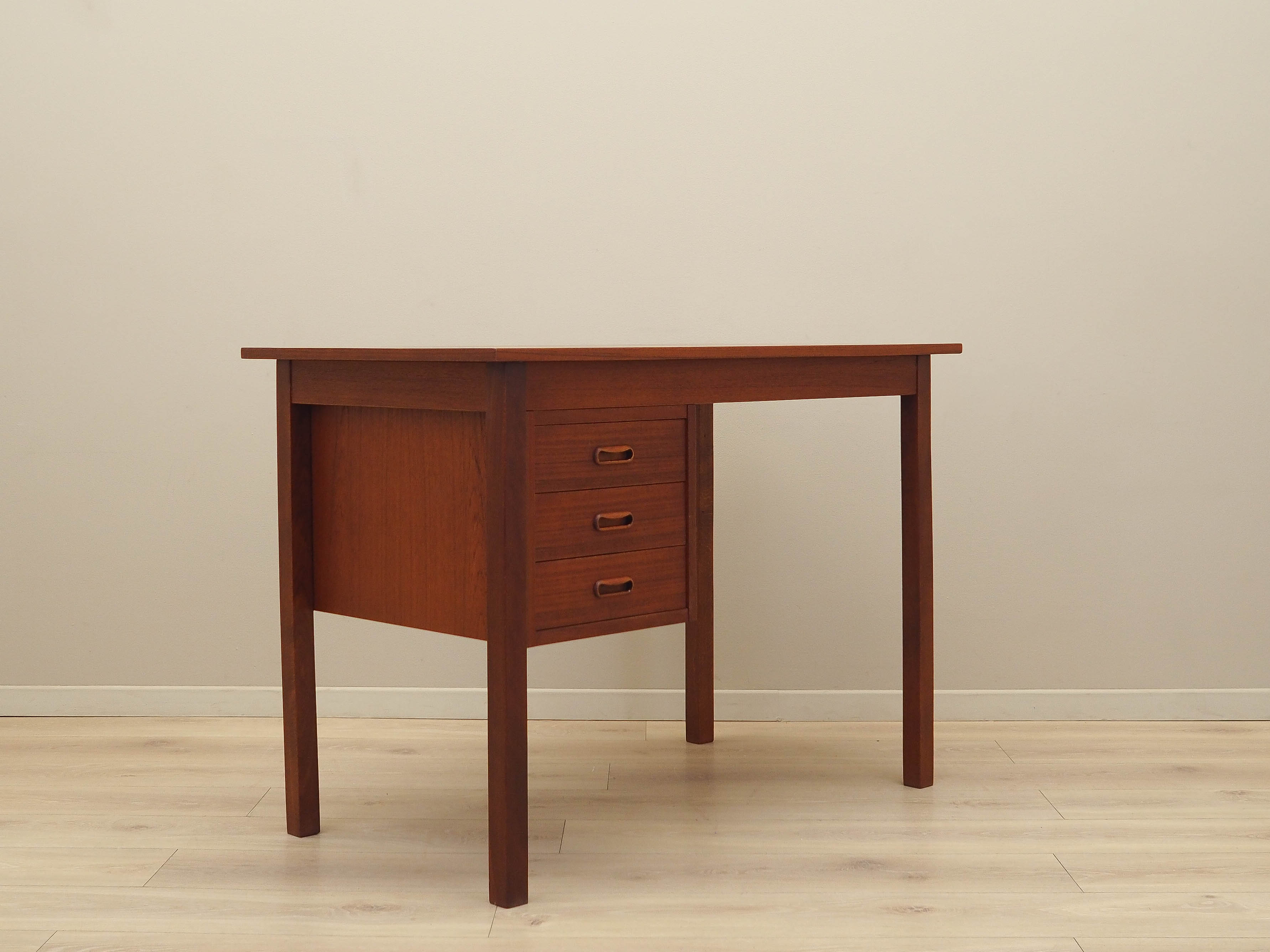 Teak-Schreibtisch Braun 1970er Jahre