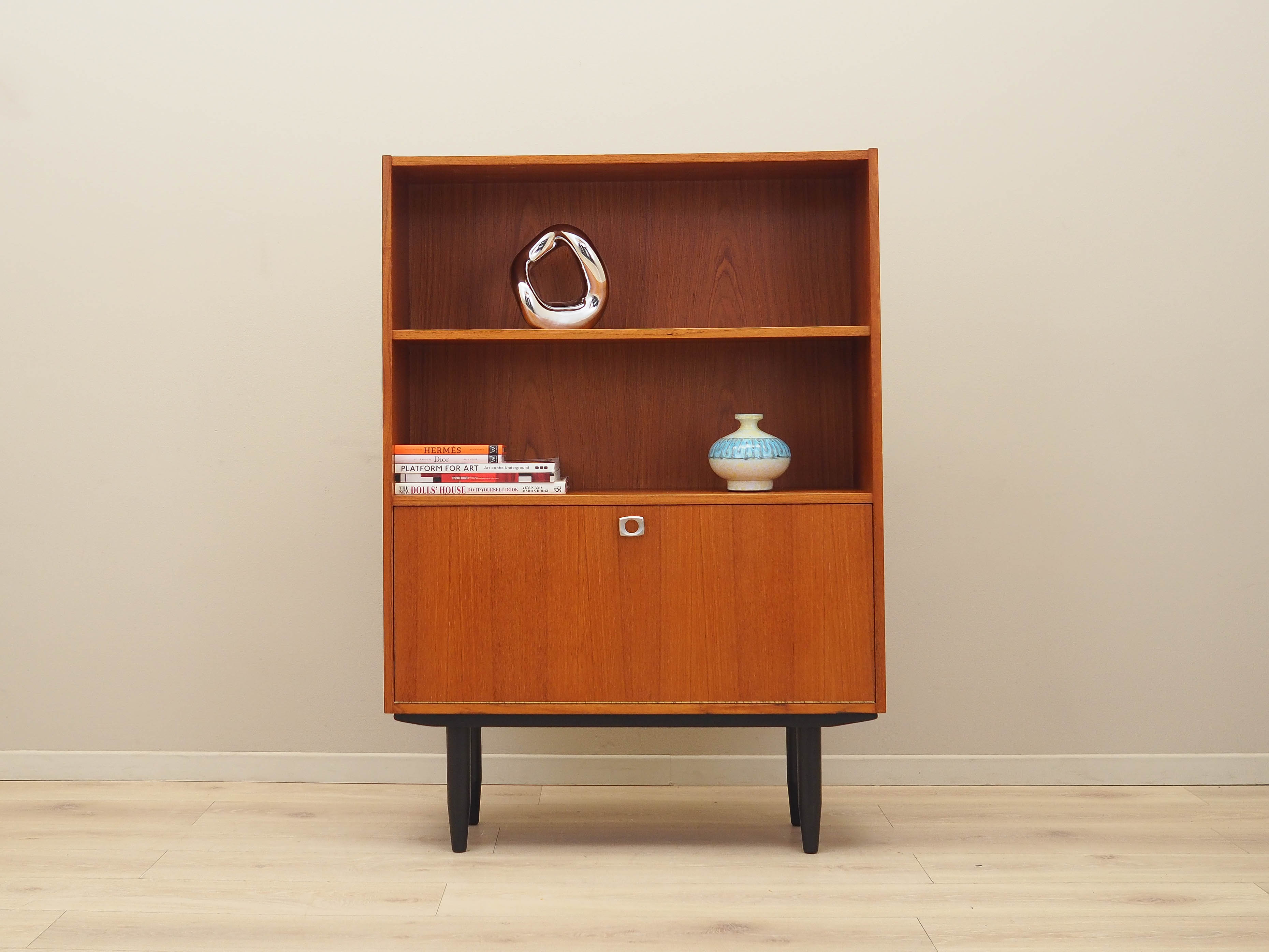 Libreria in teak marrone anni '60
