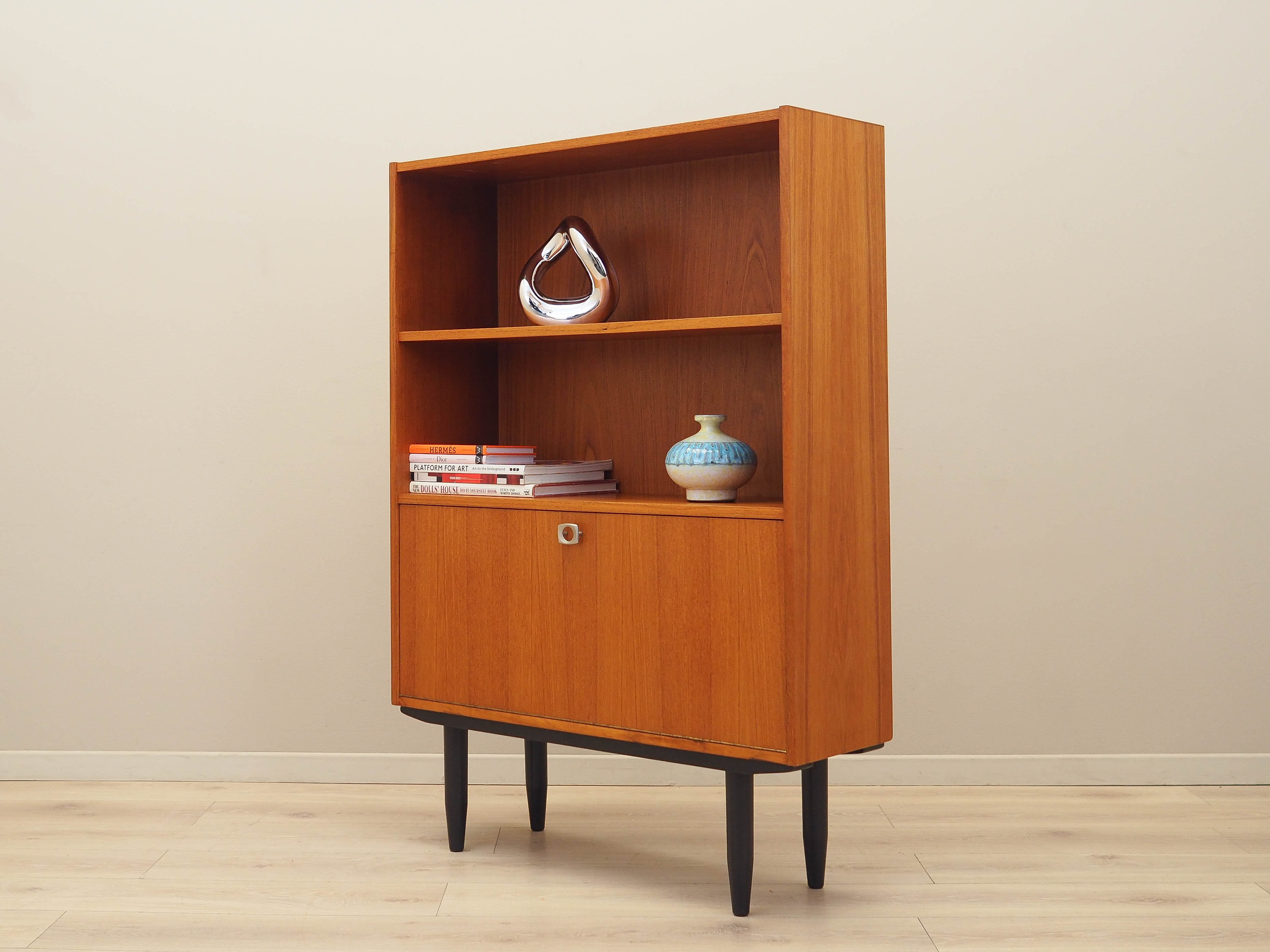 Libreria in teak marrone anni '60