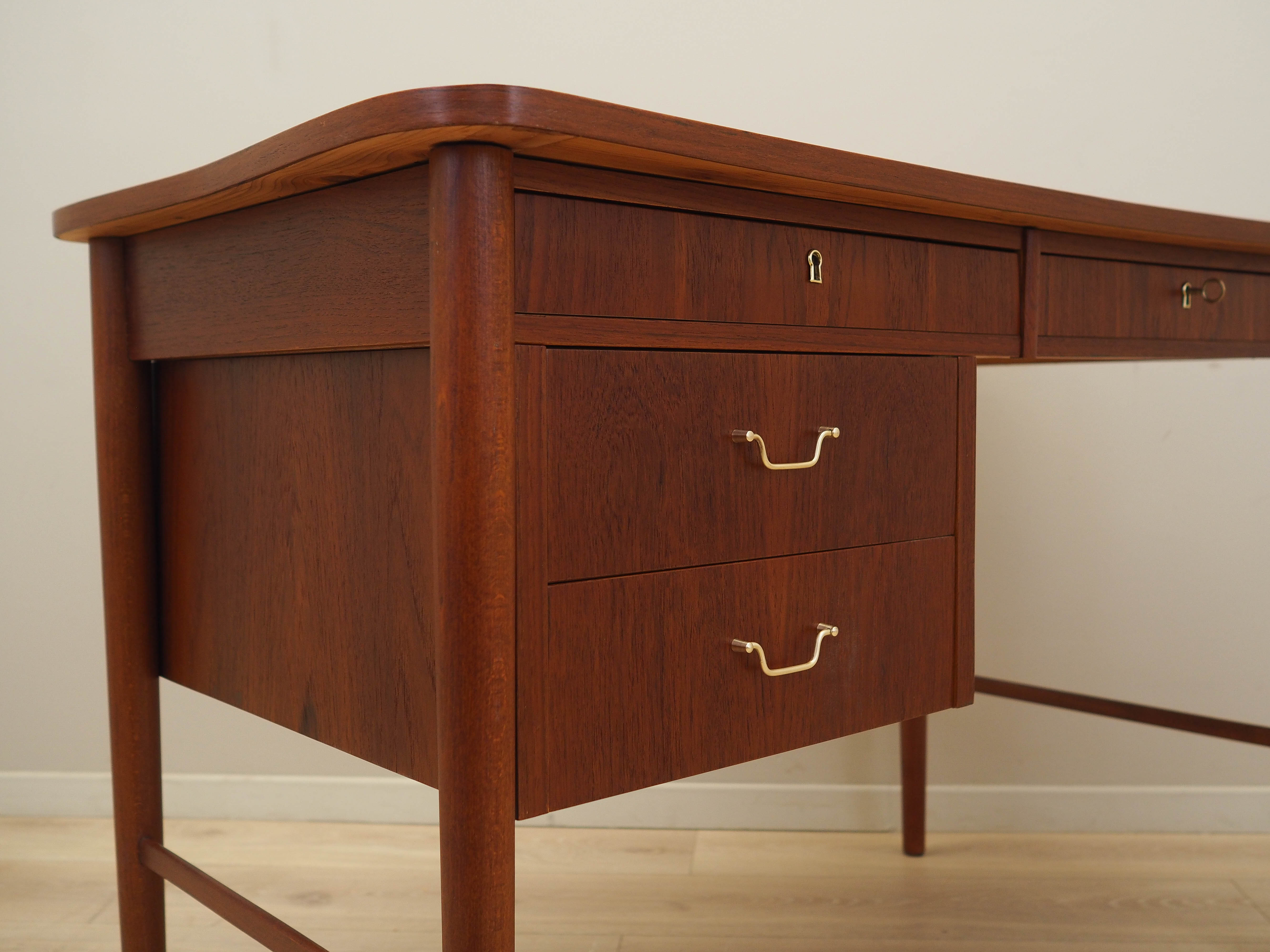 Teak-Schreibtisch Braun 1960er Jahre