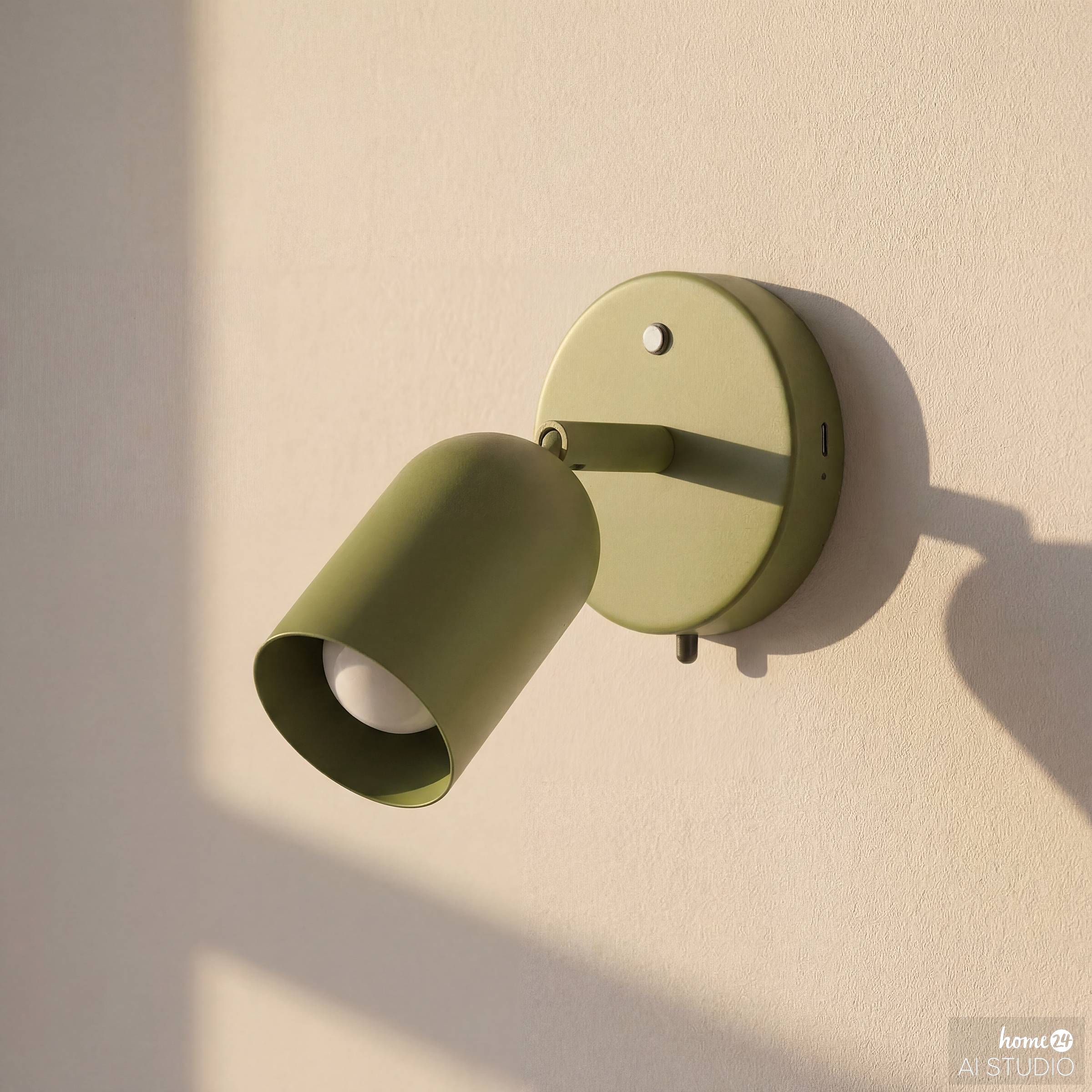 Dina Battery-Wall-Light 3-Stage-Dimmer Remote Control Green