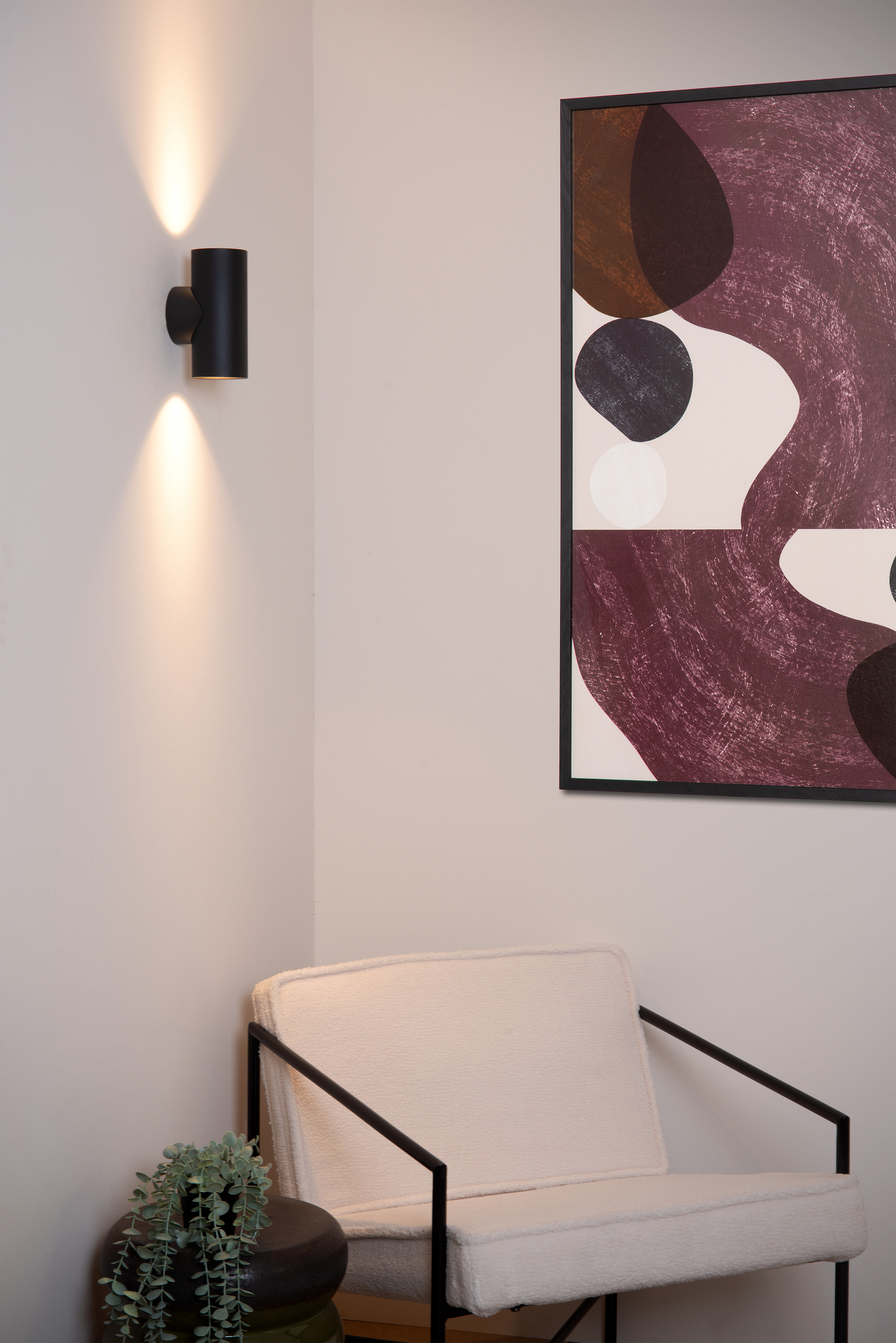 Bondi Wandleuchte Aluminium Schwarz